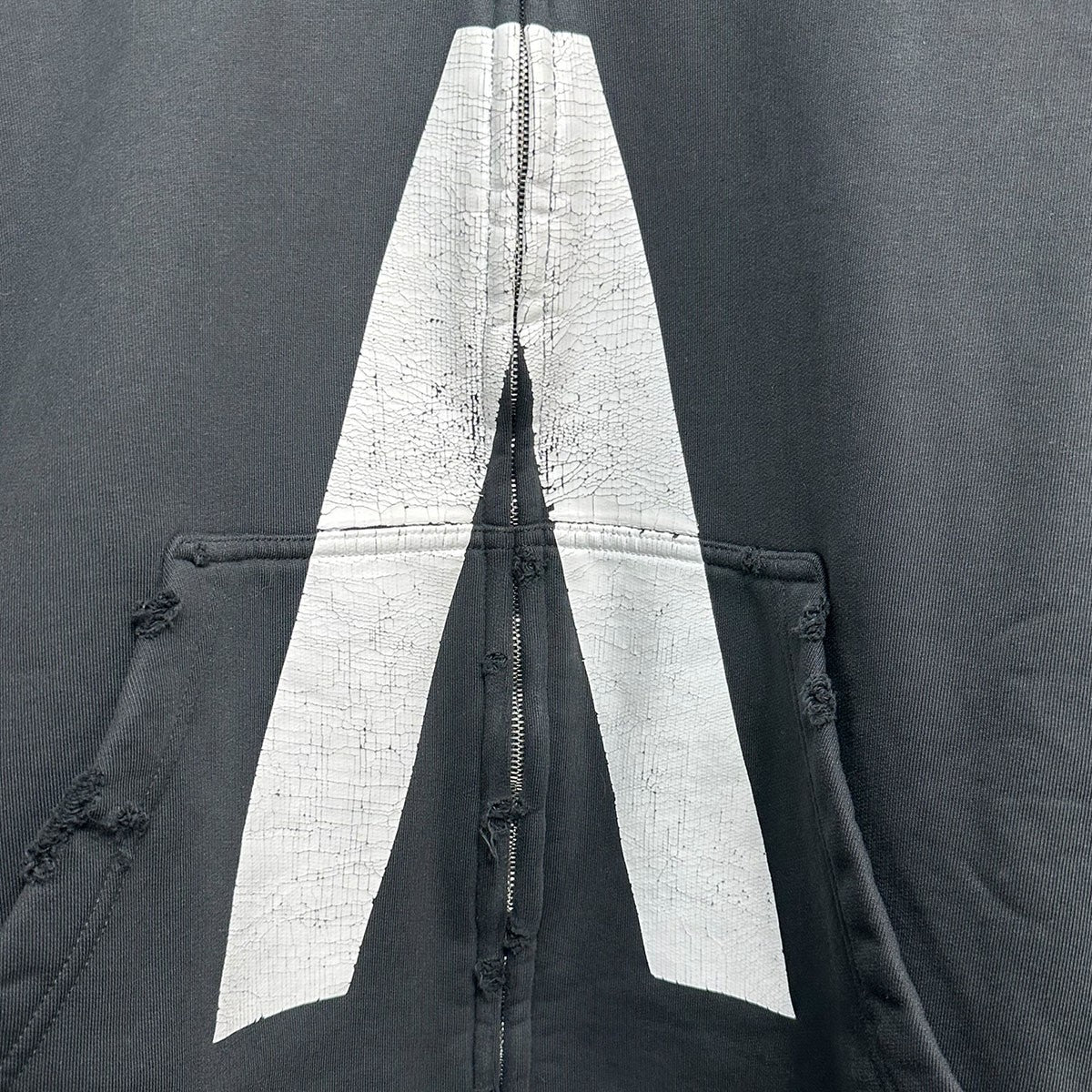 BALENCIAGA 24SSミュージックアーカイブシリーズダメージ加工ジップアップスウェットパーカー744457 TQVA6 古着・中古-4枚目のアイテム画像