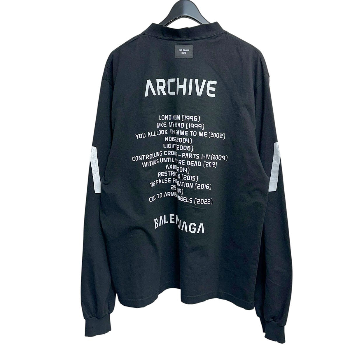BALENCIAGA 24SSMusic Archive Series Connected L／S T-Shirtダメージ加工プリント長袖Tシャツ781245 TQVA1 古着・中古-2枚目のアイテム画像