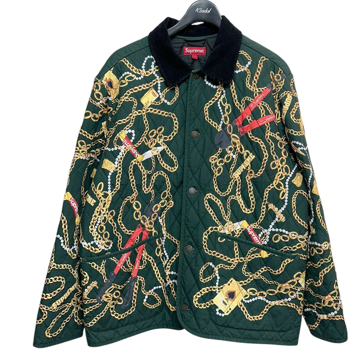 20AWChains Quilted Jacketチェーンプリントキルティングジャケット