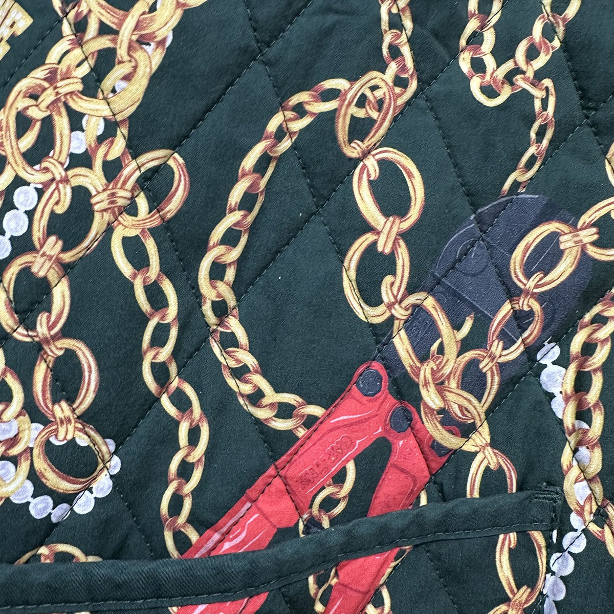 20AWChains Quilted Jacketチェーンプリントキルティングジャケット