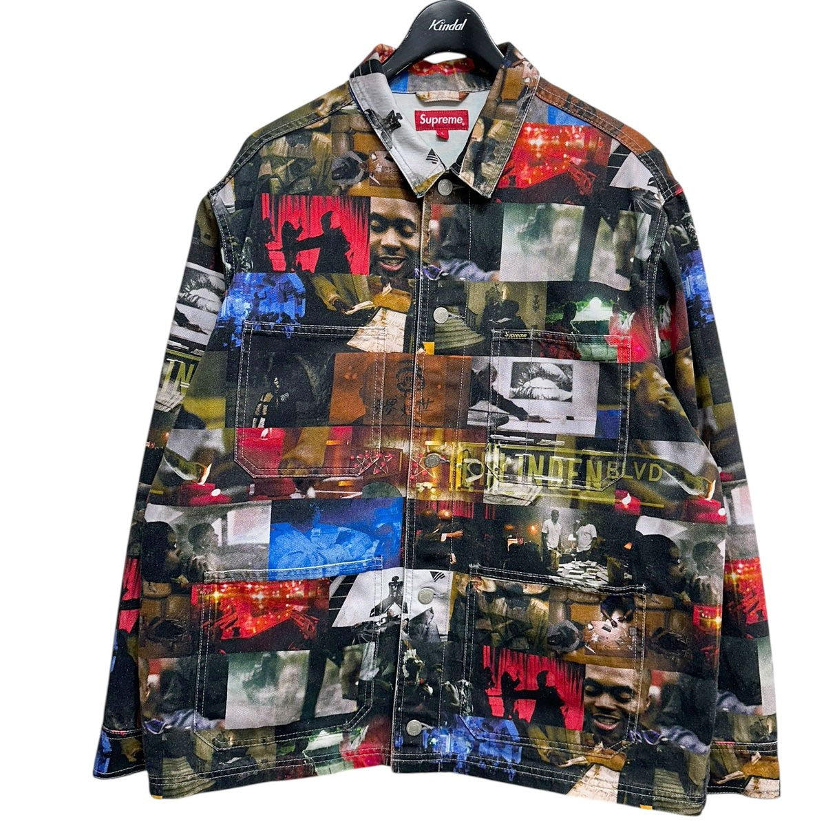 Supreme 21AWNas and DMX Collage Denim Chore Coat総柄デニムジャケット コート 古着・中古-1枚目のアイテム画像