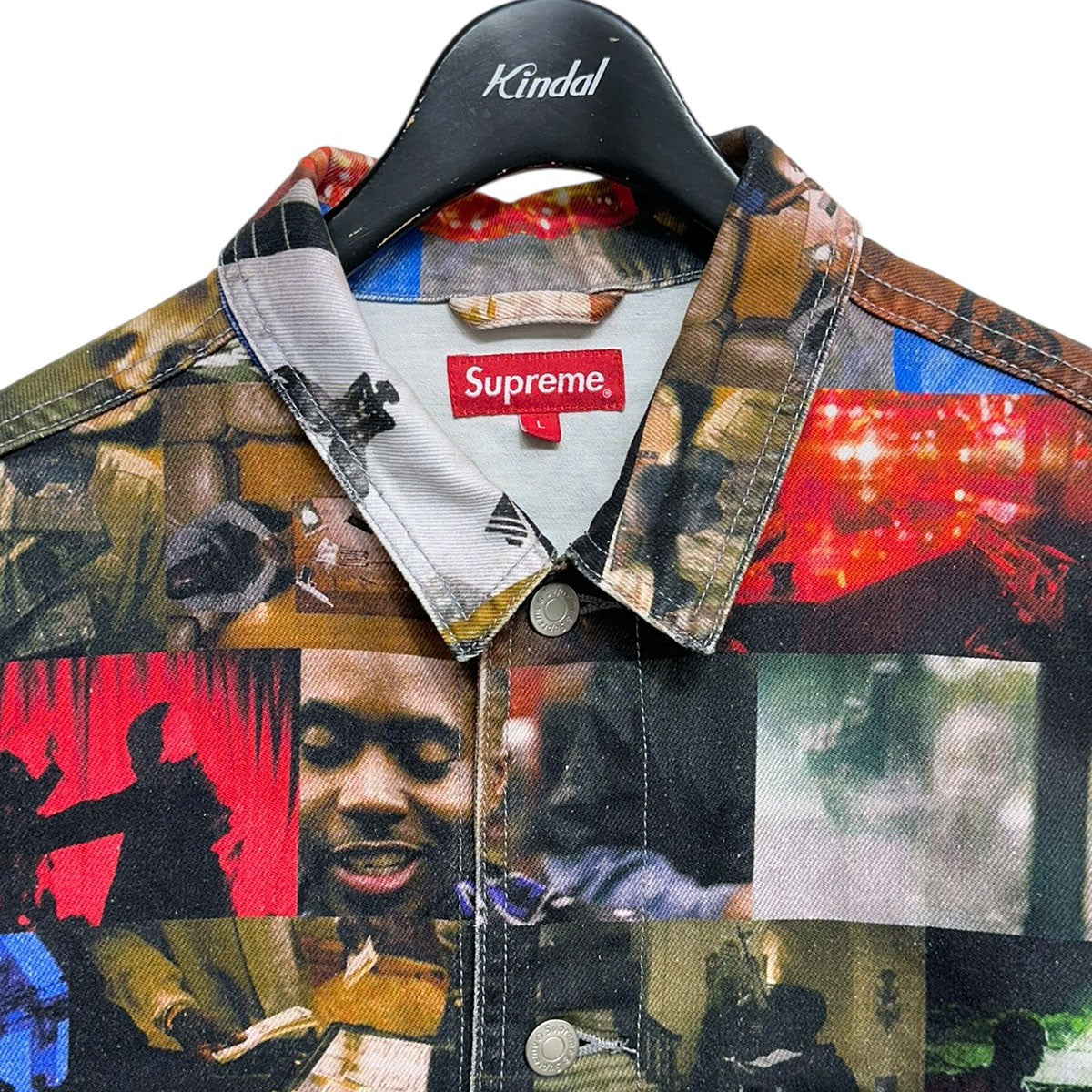 Supreme 21AWNas and DMX Collage Denim Chore Coat総柄デニムジャケット コート 古着・中古-3枚目のアイテム画像