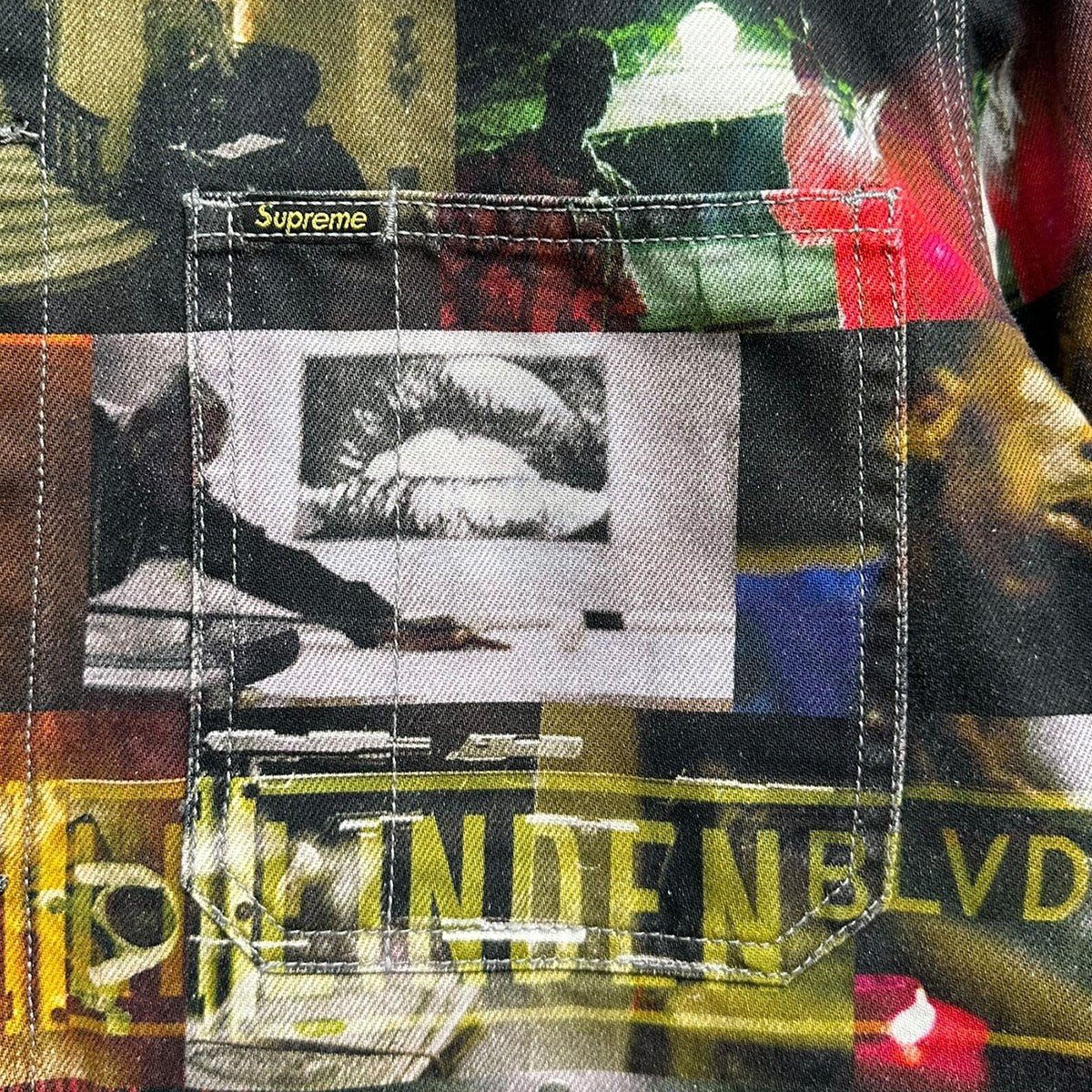 Supreme 21AWNas and DMX Collage Denim Chore Coat総柄デニムジャケット コート 古着・中古-4枚目のアイテム画像