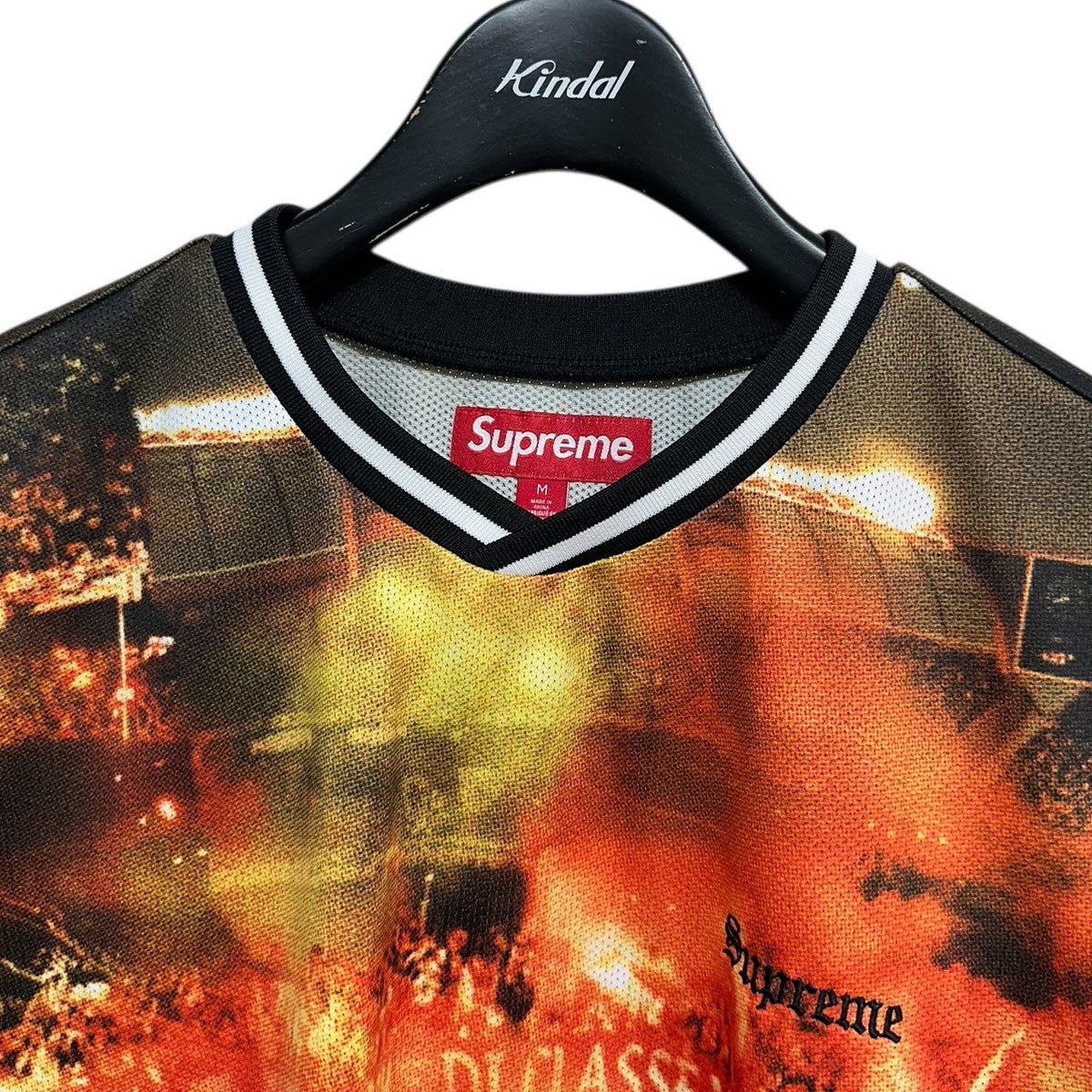 Supreme 25SSVinci Per Noi Soccer Jerseyプリントメッシュサッカーシャツ 古着・中古-3枚目のアイテム画像