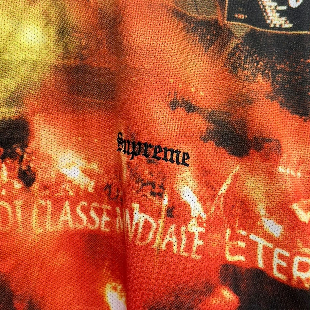 Supreme 25SSVinci Per Noi Soccer Jerseyプリントメッシュサッカーシャツ 古着・中古-4枚目のアイテム画像