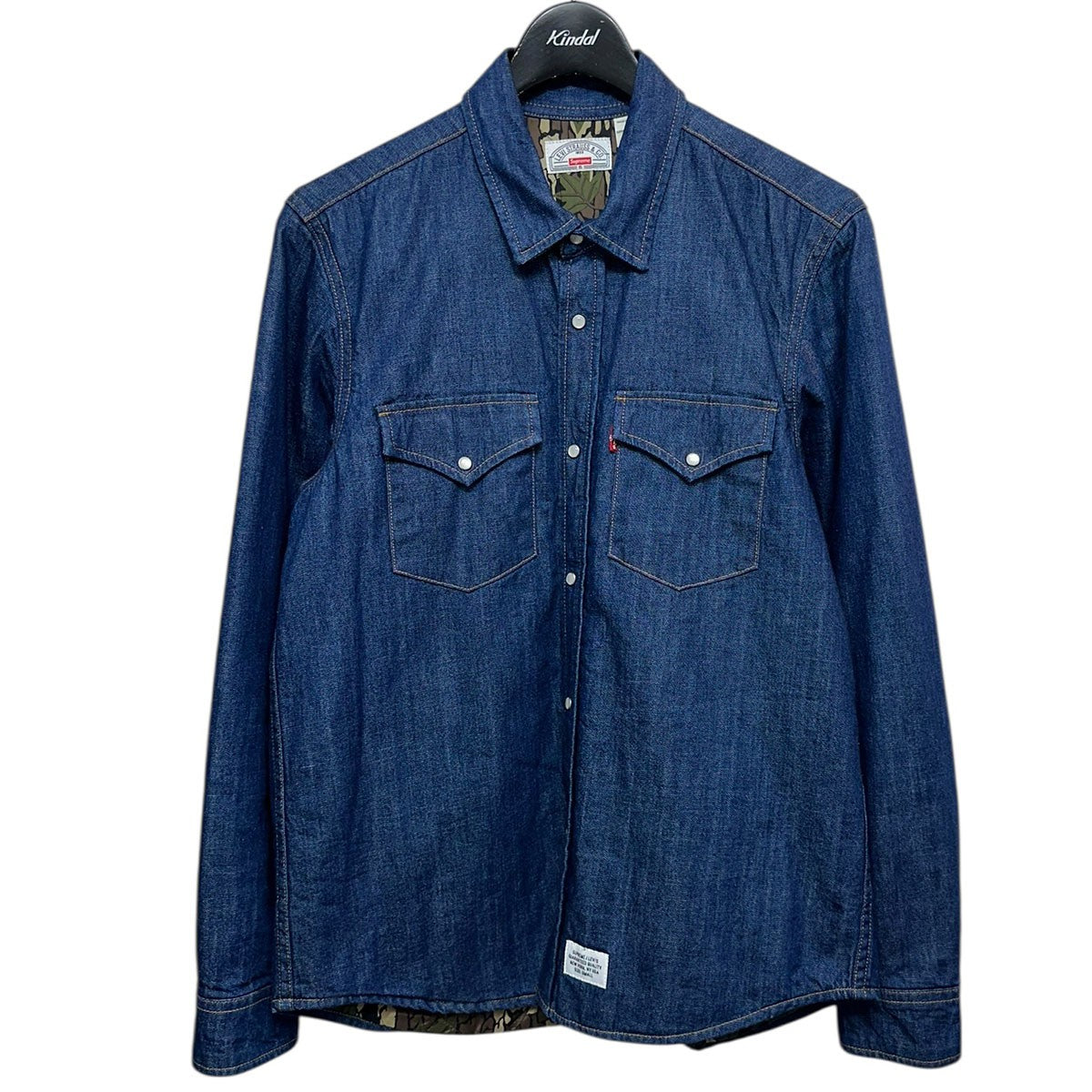 Supreme×LEVI’S 13AWDenim Quilted Shirtデニムキルテッドウエスタンシャツ 古着・中古-1枚目のアイテム画像