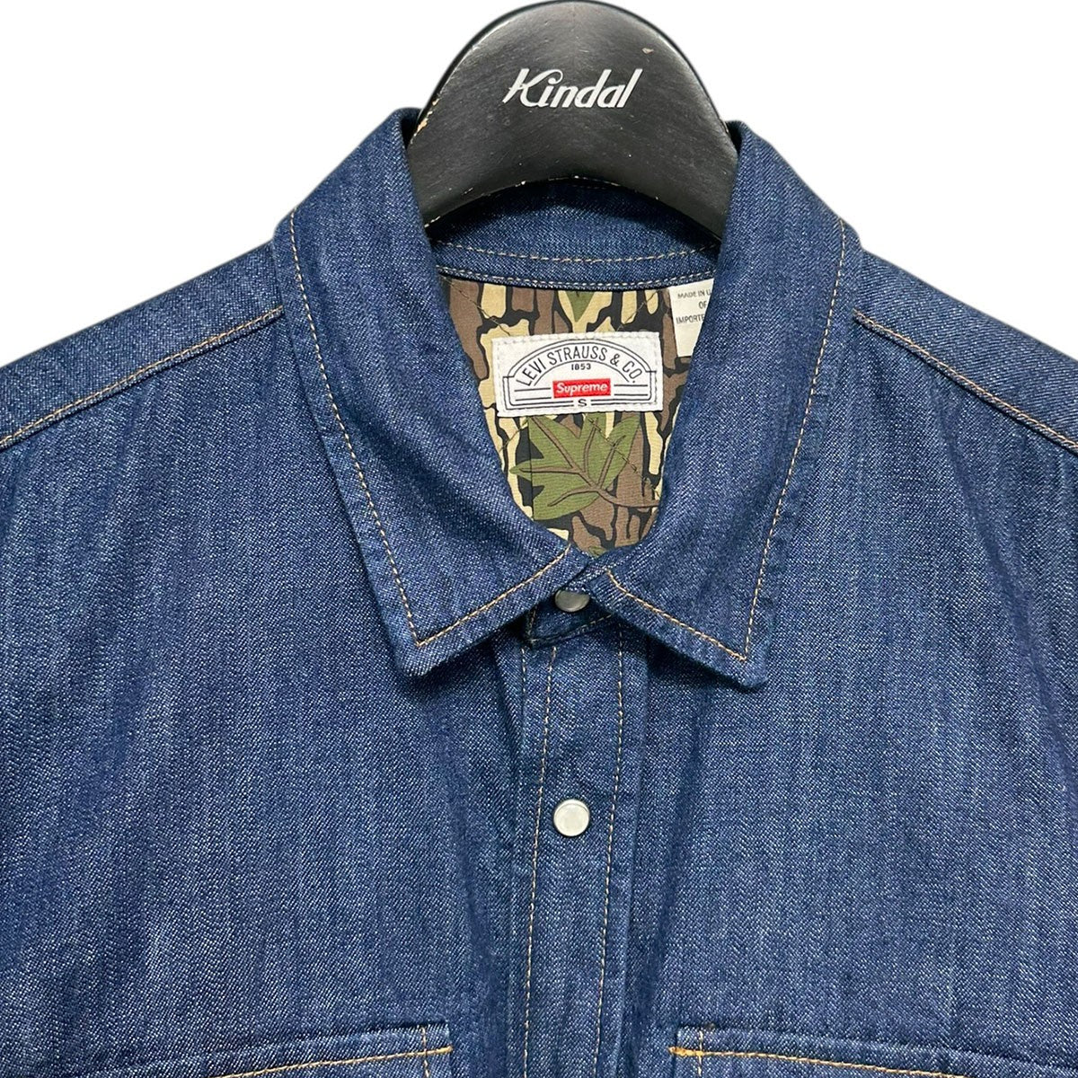 Supreme×LEVI’S 13AWDenim Quilted Shirtデニムキルテッドウエスタンシャツ 古着・中古-3枚目のアイテム画像