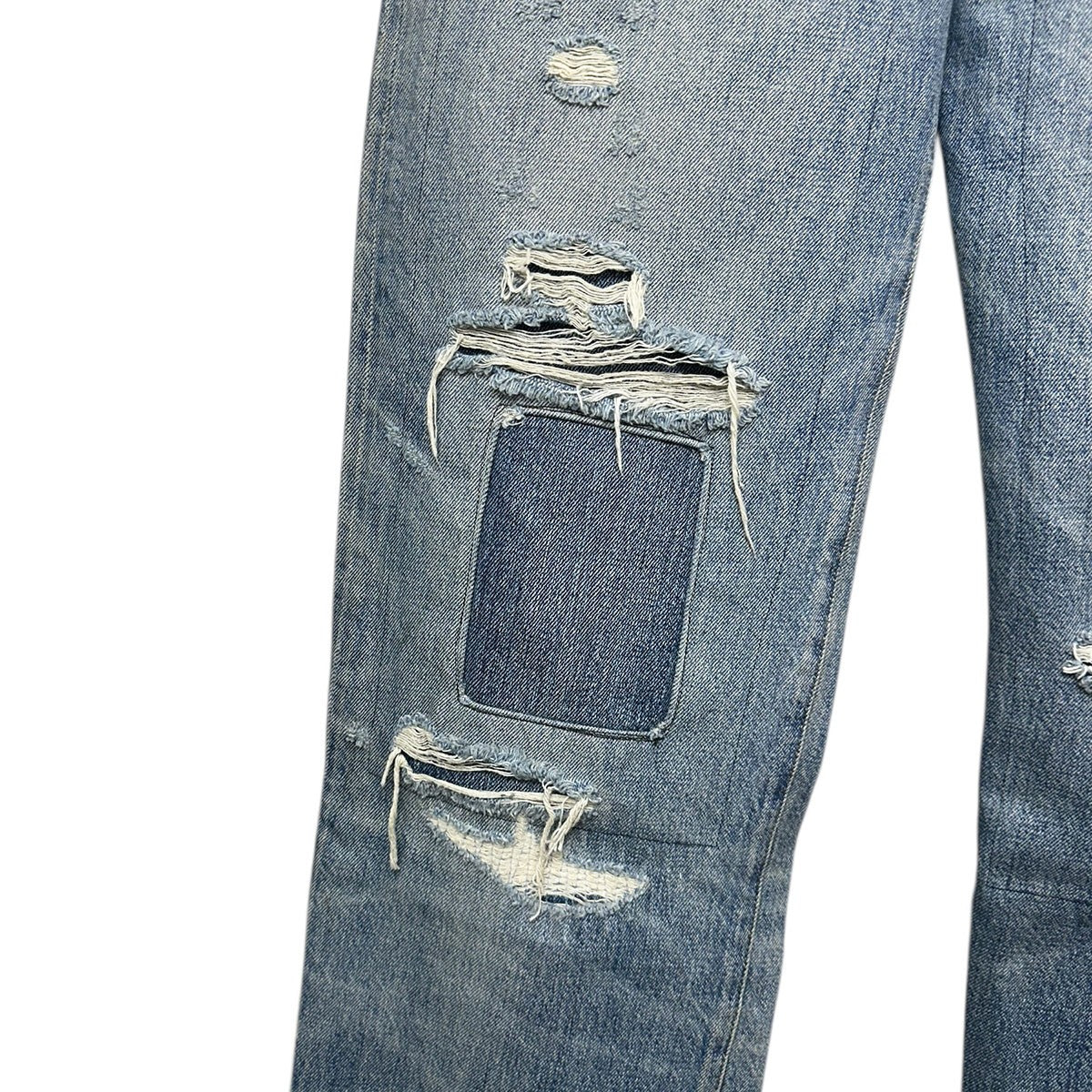 LEVI’S VINTAGE CLOTHING 1955年モデル復刻 501XX デニムパンツ クラッシュリペアード仕様50155-0077 古着・中古-4枚目のアイテム画像
