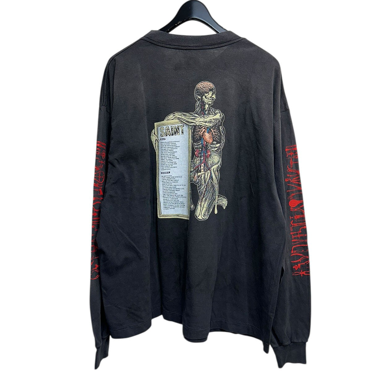 SAINT MICHAEL 26SSLS T-SHIRT／HEADヴィンテージ加工長袖プリントTシャツSM-MK8-0000-026 古着・中古-2枚目のアイテム画像