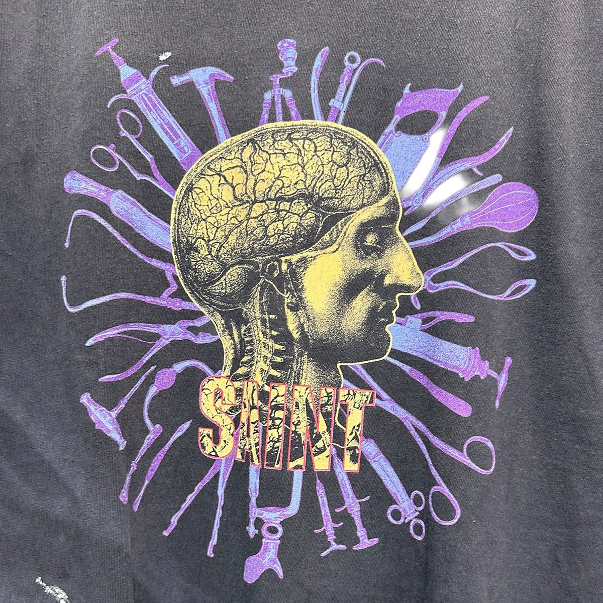 SAINT MICHAEL 26SSLS T-SHIRT／HEADヴィンテージ加工長袖プリントTシャツSM-MK8-0000-026 古着・中古-4枚目のアイテム画像
