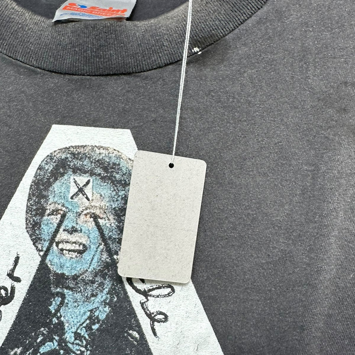 SAINT MICHAEL 26SSJR_SS T-SHIRT／VOTE F LIGHTビンテージ加工プリントTシャツSM-MK8-0000-C01 古着・中古-5枚目のアイテム画像