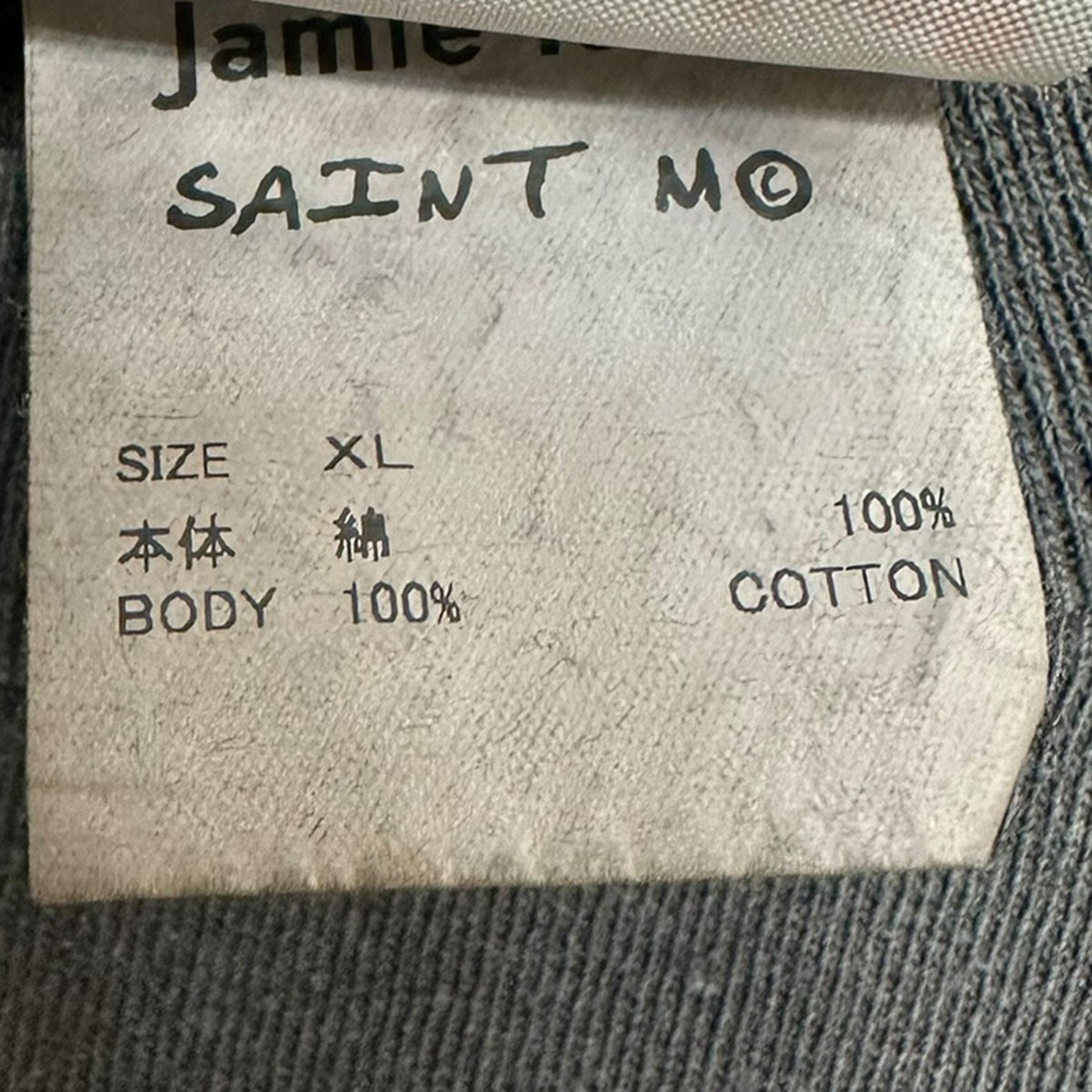 SAINT MICHAEL 26SSJR_SS T-SHIRT／VOTE F LIGHTビンテージ加工プリントTシャツSM-MK8-0000-C01 古着・中古-6枚目のアイテム画像