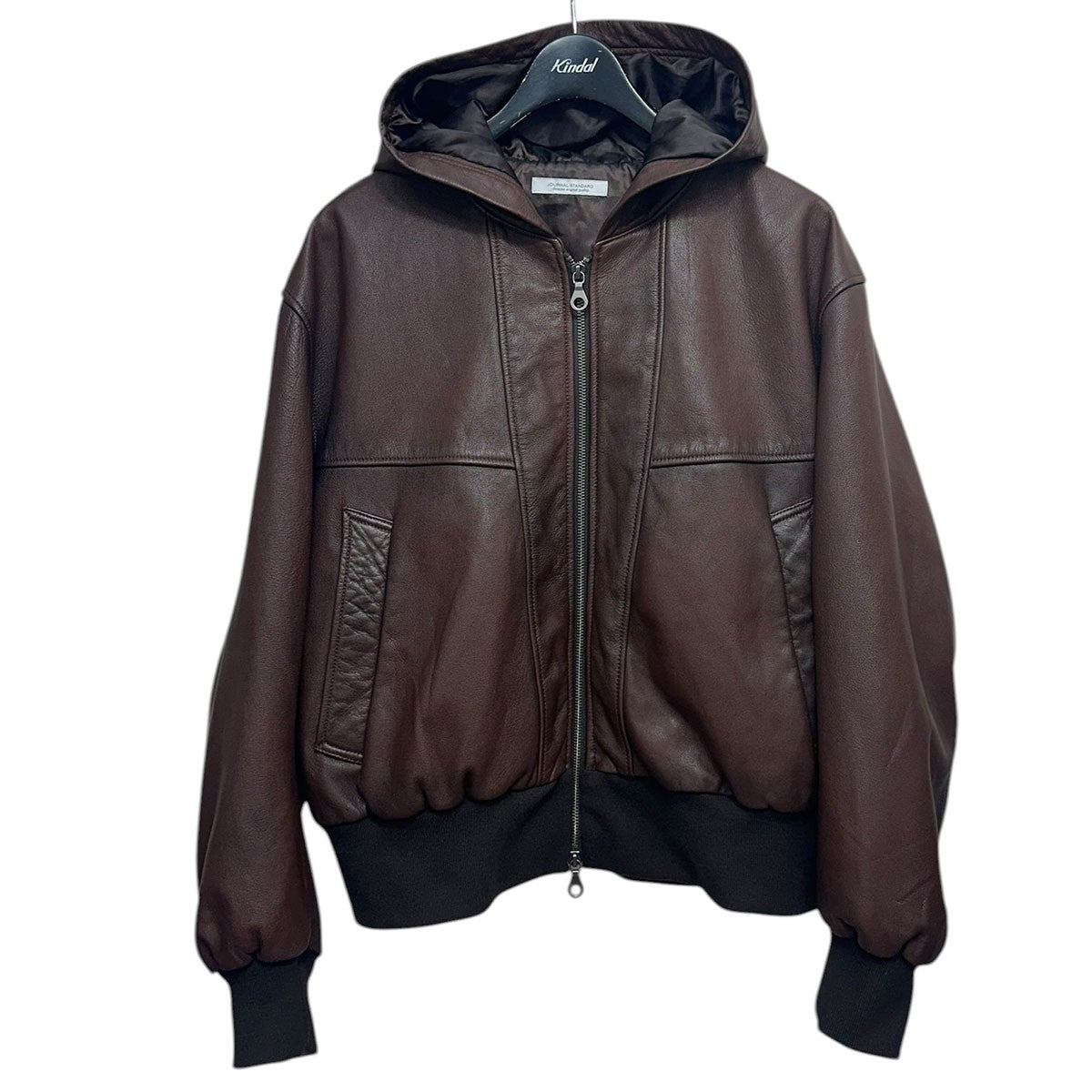 JOURNAL STANDARD 26SSGOAT EDGING ZIP UP HOODIEゴートレザーエイジングジップフーディ ブルゾン26011600207010 古着・中古-1枚目のアイテム画像