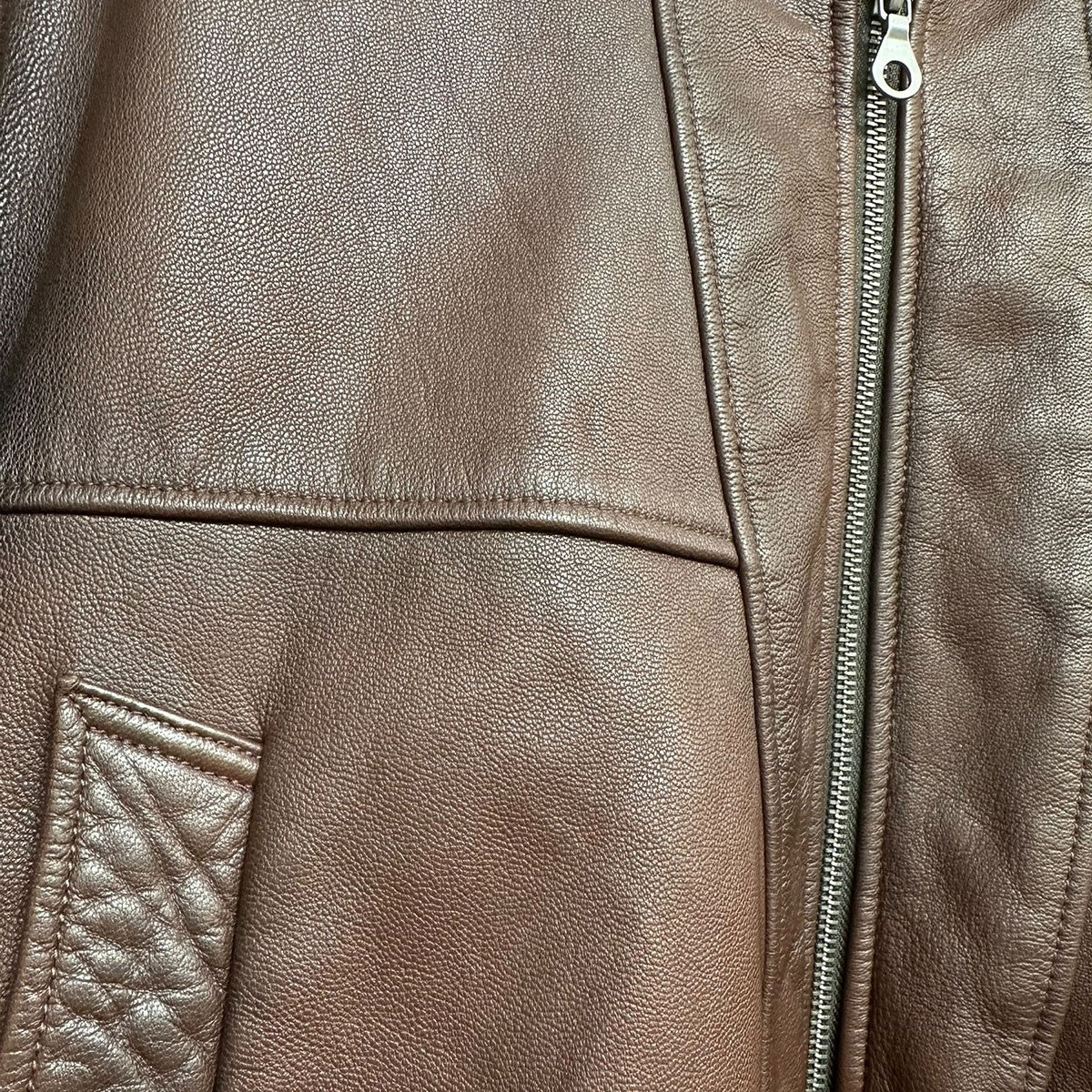 JOURNAL STANDARD 26SSGOAT EDGING ZIP UP HOODIEゴートレザーエイジングジップフーディ ブルゾン26011600207010 古着・中古-4枚目のアイテム画像