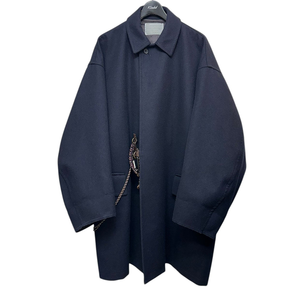 KOLOR ウールカシミヤメルトンカラビナコート19WCM-C10102S 古着・中古-1枚目のアイテム画像