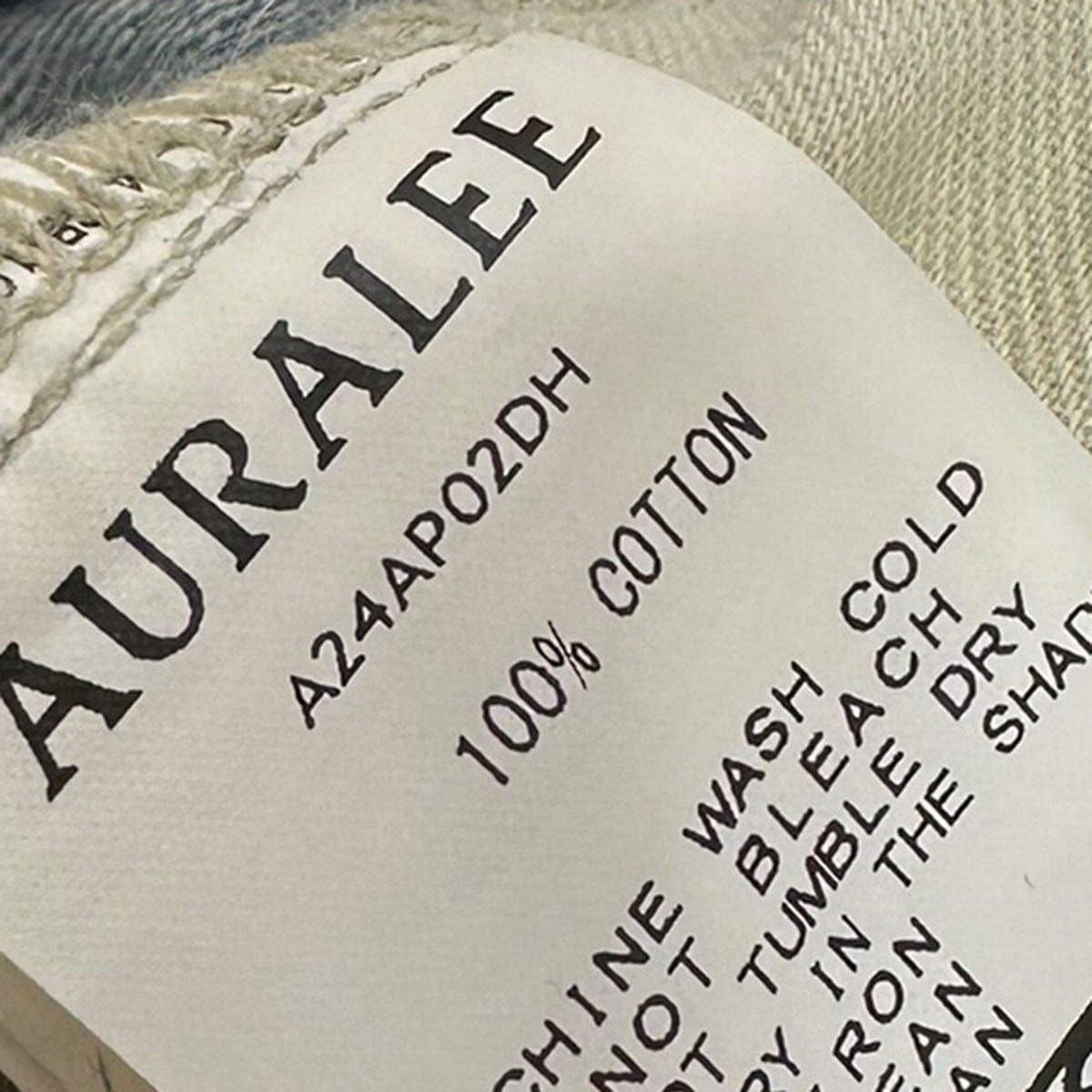 AURALEE SELVEDGE FADED HEAVY DENIM WIDE PANTSデニムパンツA24AP02DH 古着・中古-5枚目のアイテム画像