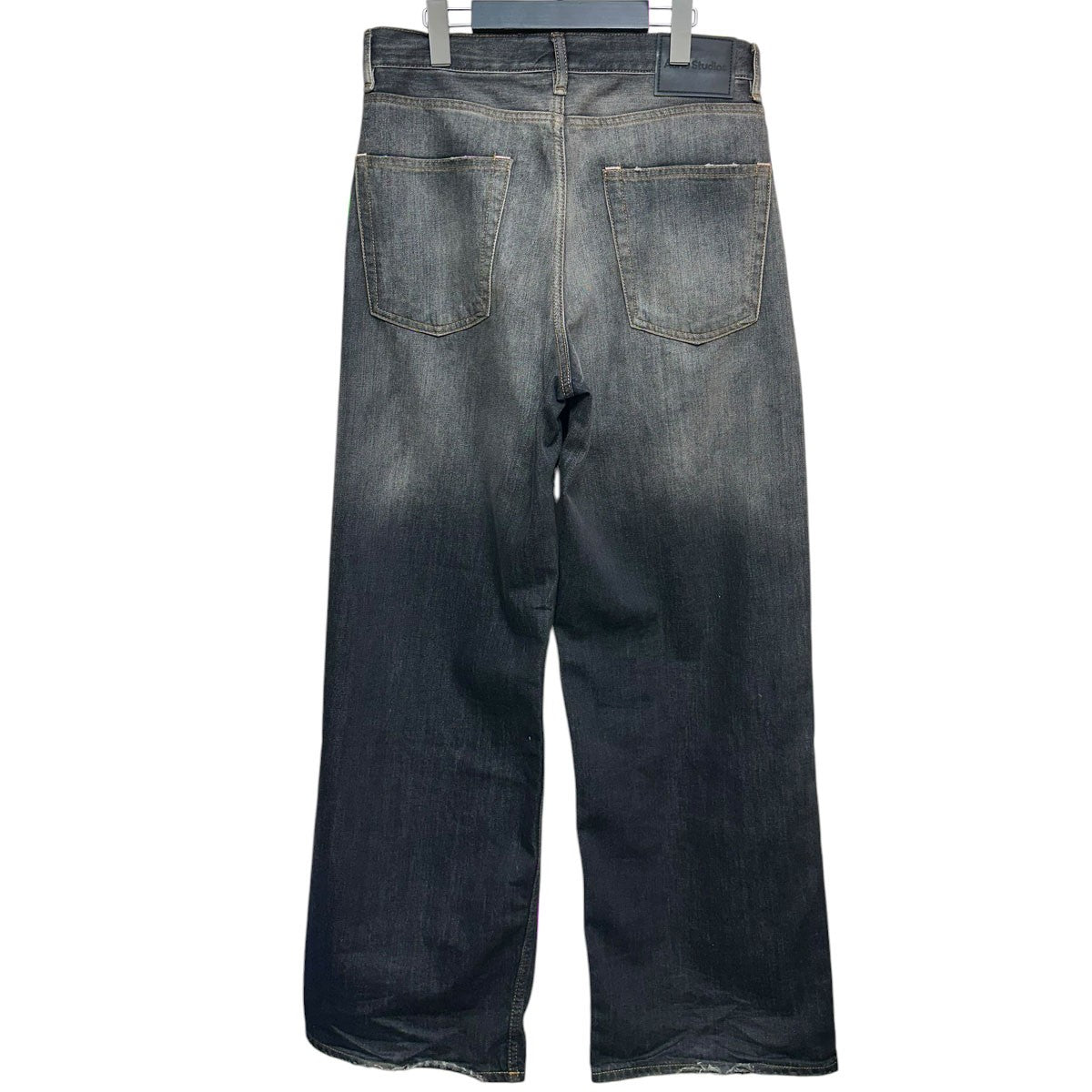 ACNE STUDIOS 25AW1981 U BLACK TRAFALGARルーズフィットデニムパンツC00081 古着・中古-2枚目のアイテム画像