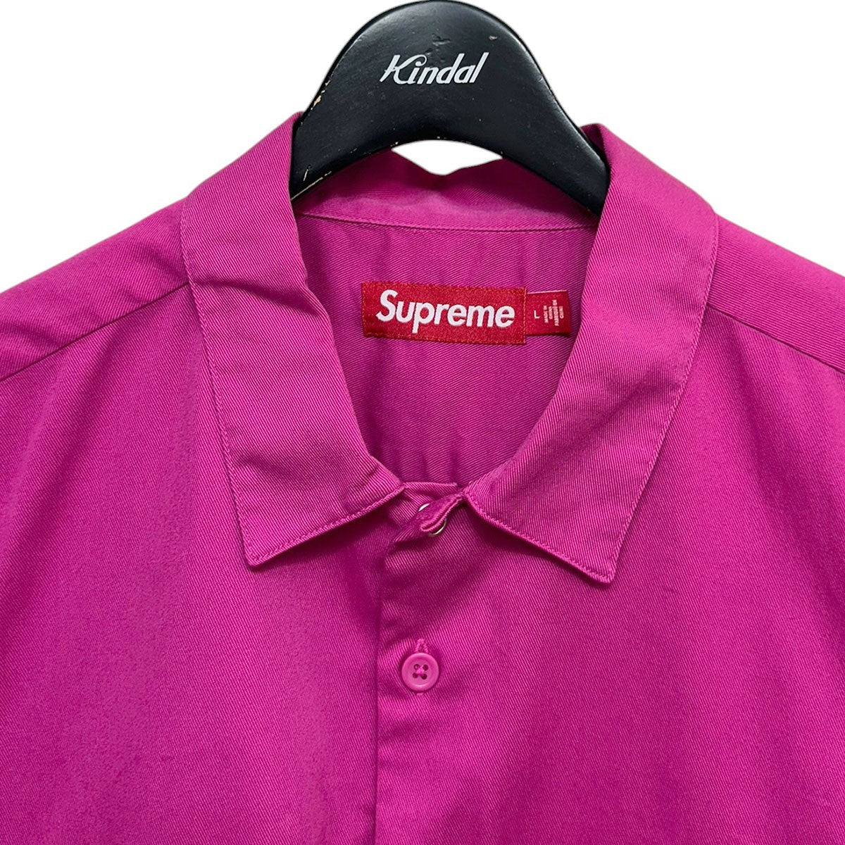 Supreme 25SSRhinestone Pin Up S／S Work Shirtラインストーンピンナップショートスリーブワークシャツ 古着・中古-3枚目のアイテム画像