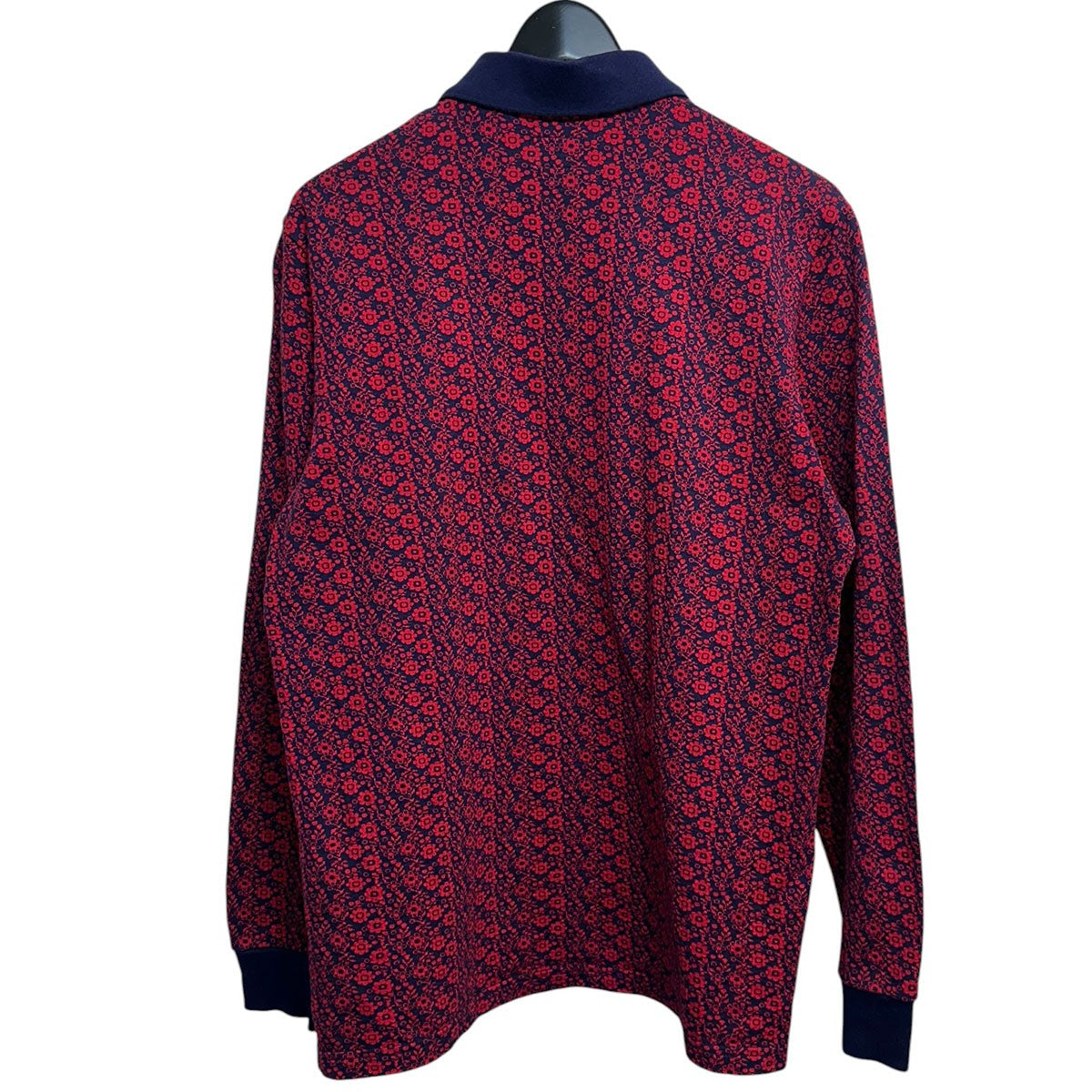 Supreme 18AWFloral Jacquard Zip L／S Poloフローラルジャガードジップロングスリーブポロシャツ 古着・中古-2枚目のアイテム画像