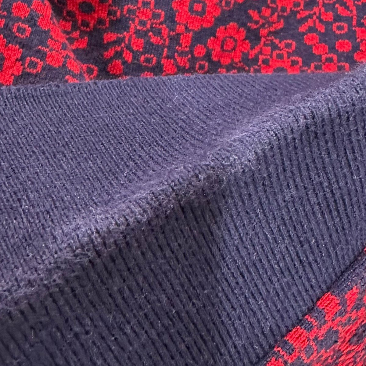 Supreme 18AWFloral Jacquard Zip L／S Poloフローラルジャガードジップロングスリーブポロシャツ 古着・中古-4枚目のアイテム画像