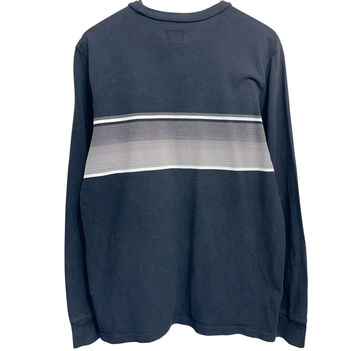 Supreme 18SSShadow Stripe L／S Topシャドーストライプロングスリーブトップ クラシックロゴ鹿の子長袖Tシャツ 古着・中古-2枚目のアイテム画像