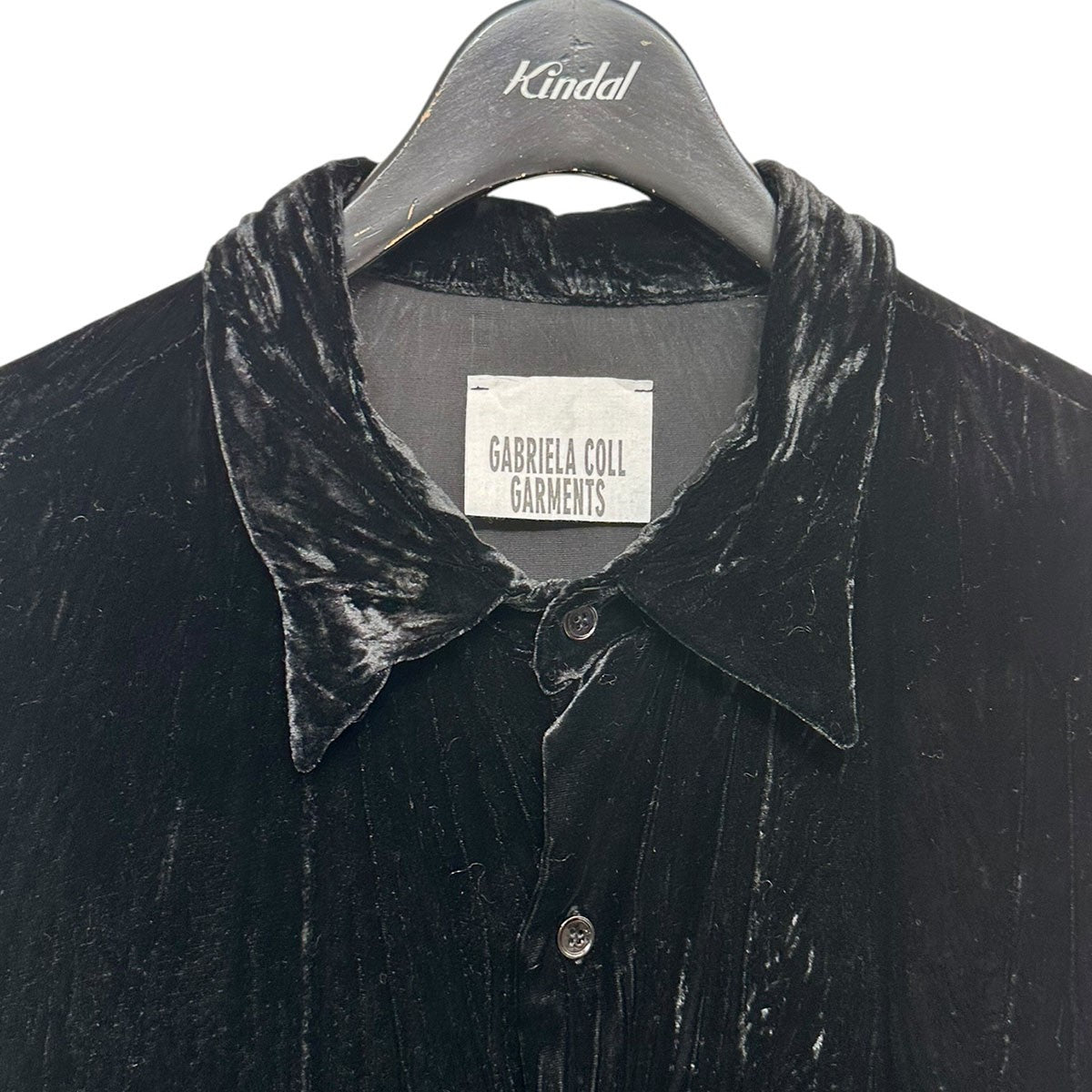 GABRIELA COLL GARMENTS Crushed Velvet ShirtクラッシュベルベットシャツNo.118 古着・中古-3枚目のアイテム画像
