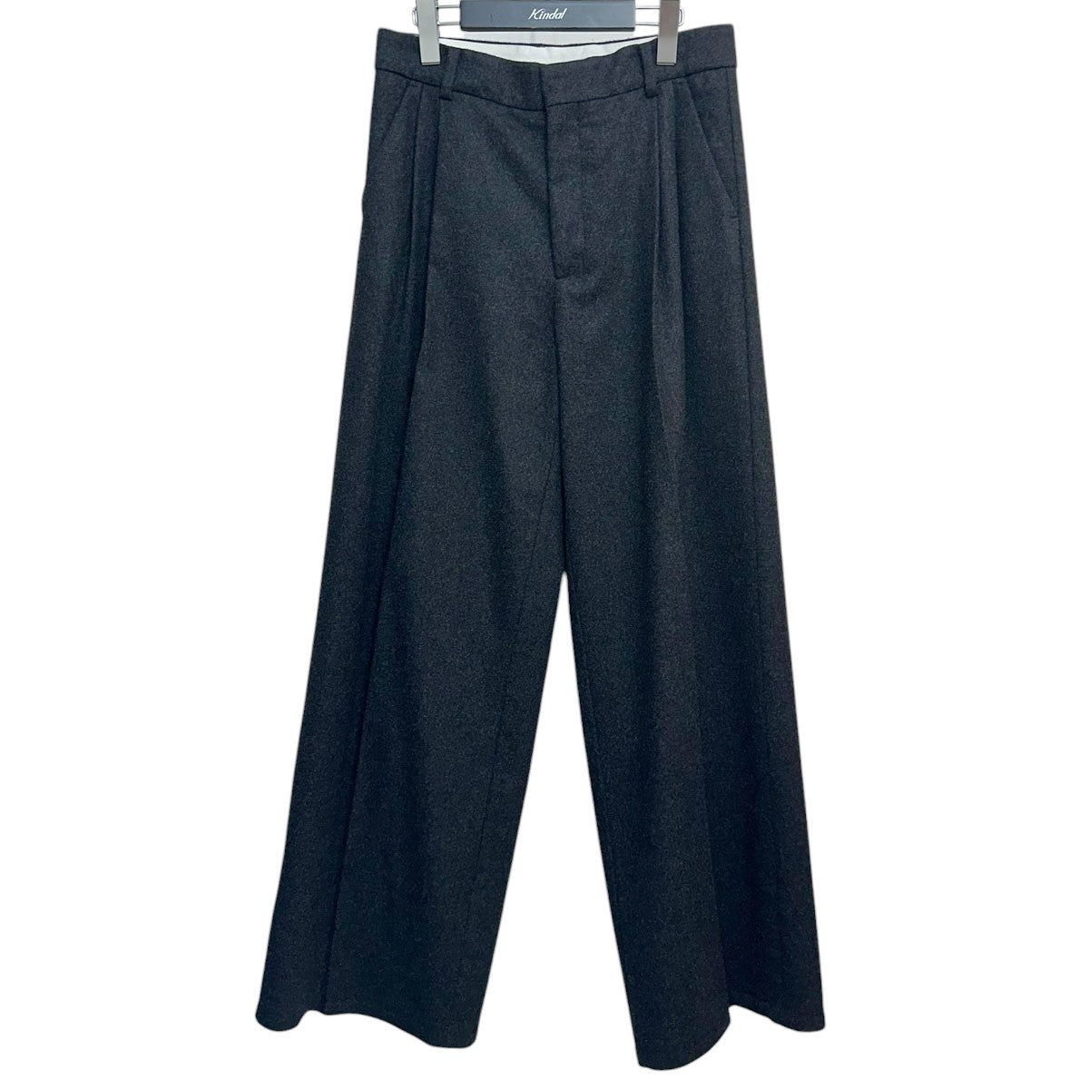 WALES BONNER Raga Pleated Trouserウールカシミヤワイドトラウザー 古着・中古-1枚目のアイテム画像