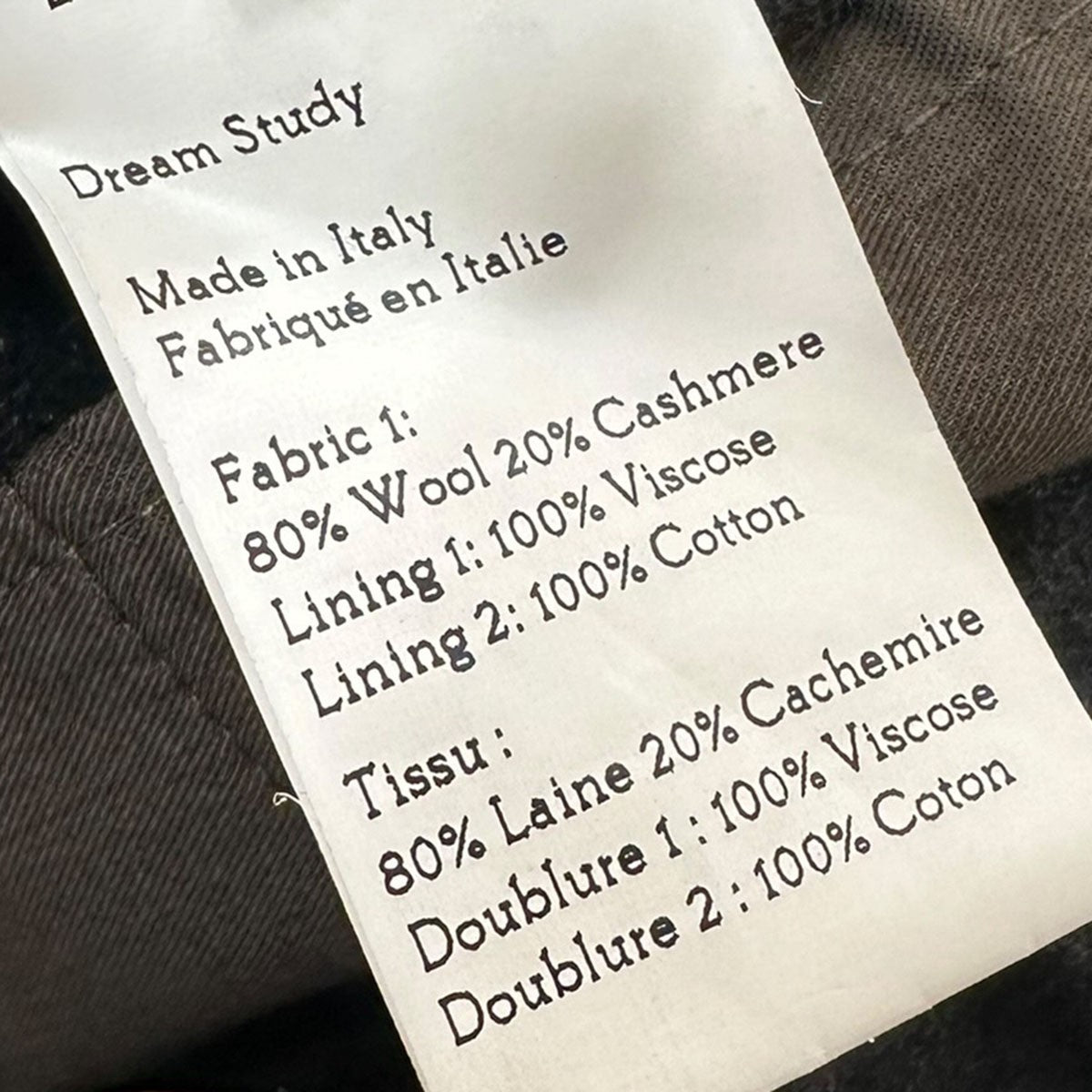 WALES BONNER Raga Pleated Trouserウールカシミヤワイドトラウザー 古着・中古-5枚目のアイテム画像