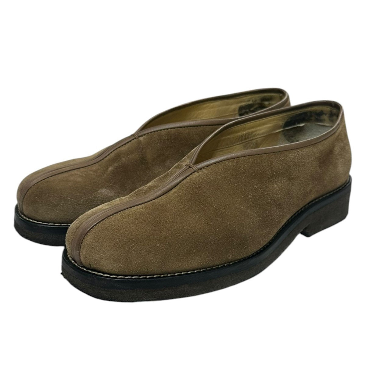 LEMAIRE PIPED CREPE SLIPPERSクレープソールスウェードシューズ 古着・中古-1枚目のアイテム画像