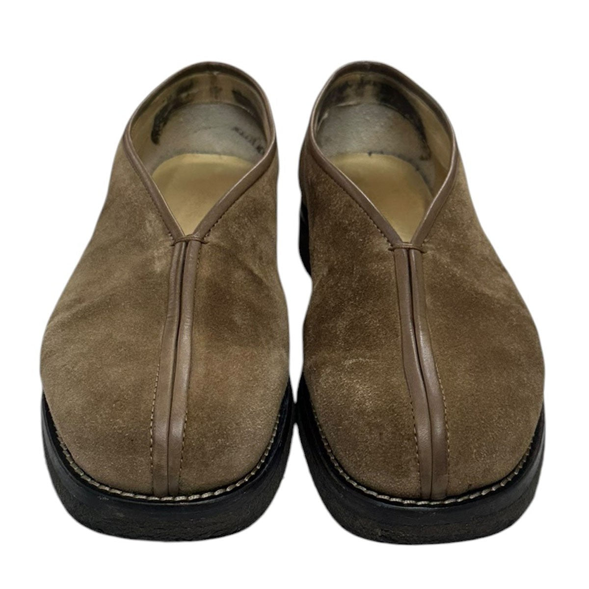 LEMAIRE PIPED CREPE SLIPPERSクレープソールスウェードシューズ 古着・中古-2枚目のアイテム画像