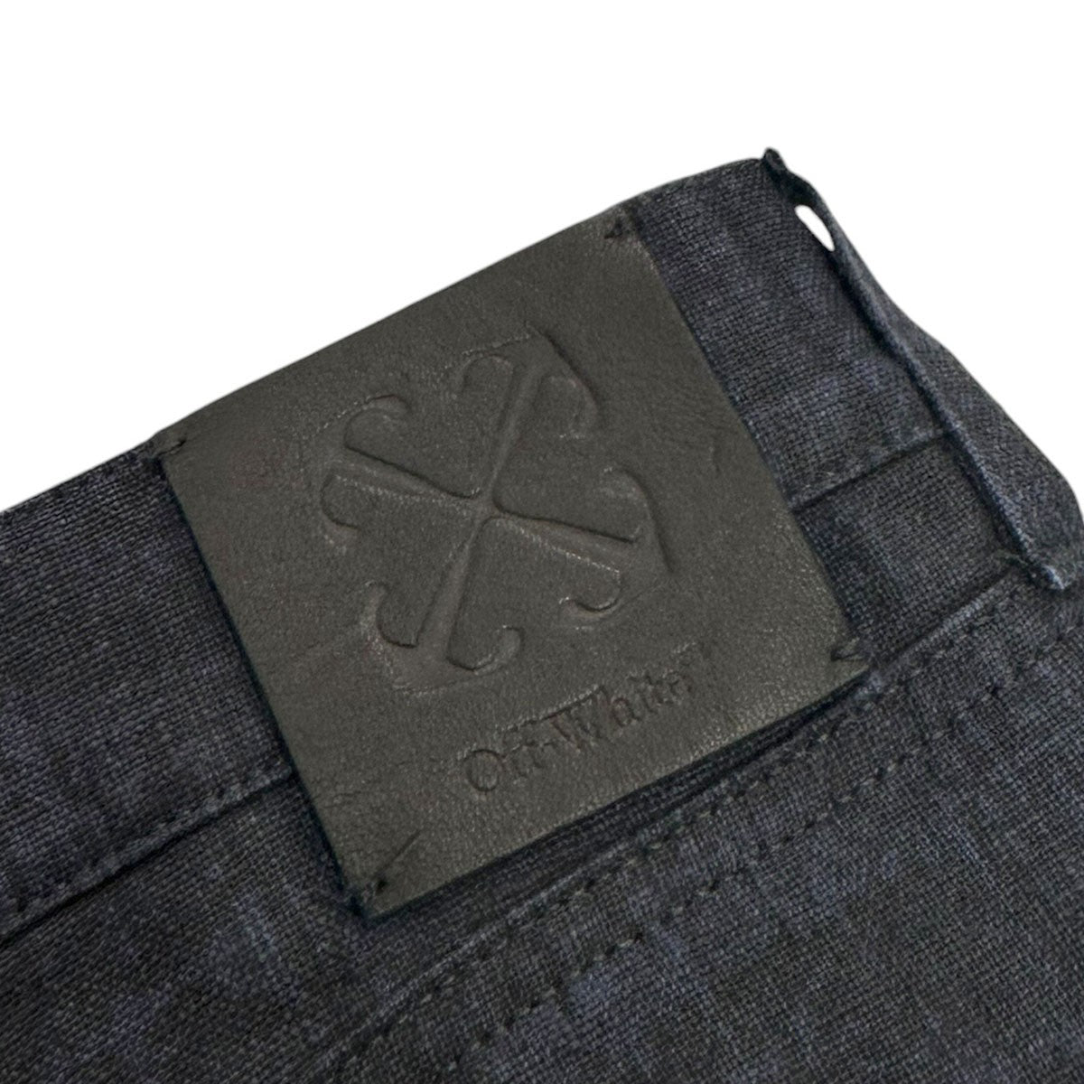 OFFWHITE ロゴ刺繍リネンパンツOMCE048S24FAB001 古着・中古-5枚目のアイテム画像