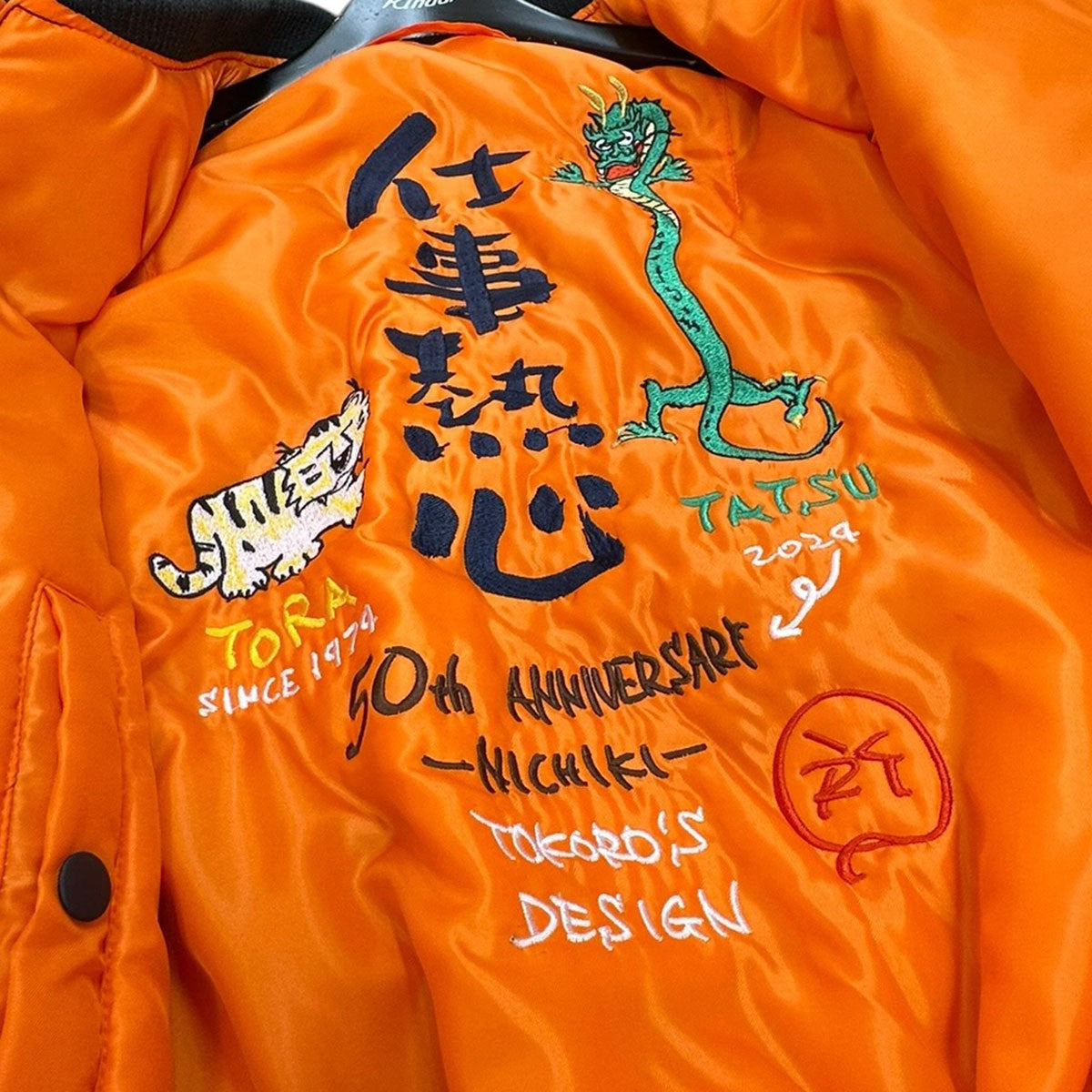 OTAGIRA 所さんのMA-1(紺)レザージャケット 古着・中古-4枚目のアイテム画像