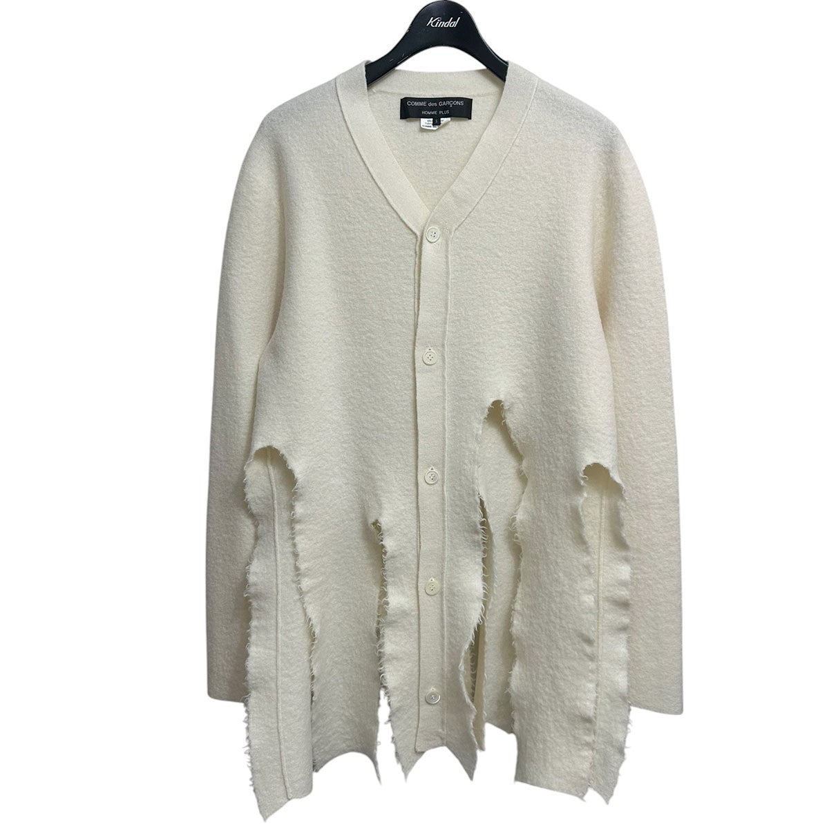 COMME des GARCONS HOMME PLUS 24AWWorsted Wool Cardigan裾加工ウールカーディガンPN-N009 古着・中古-1枚目のアイテム画像