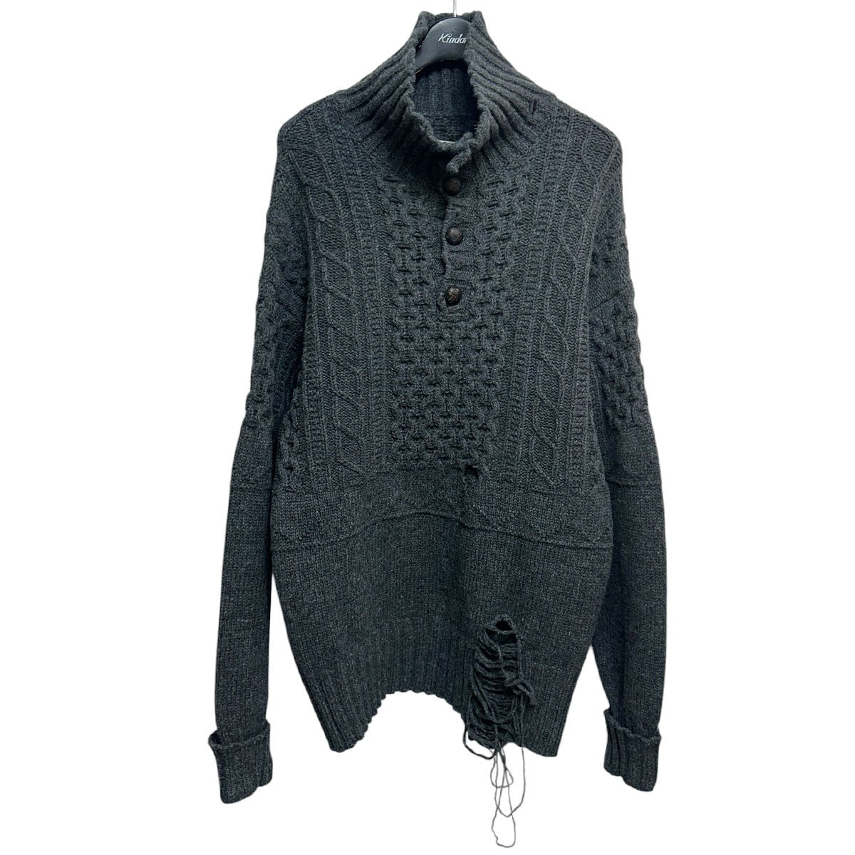 Maison Margiela 18AWデストロイ加工 アラン ケーブル ニット セーターS50GP0108 古着・中古-1枚目のアイテム画像