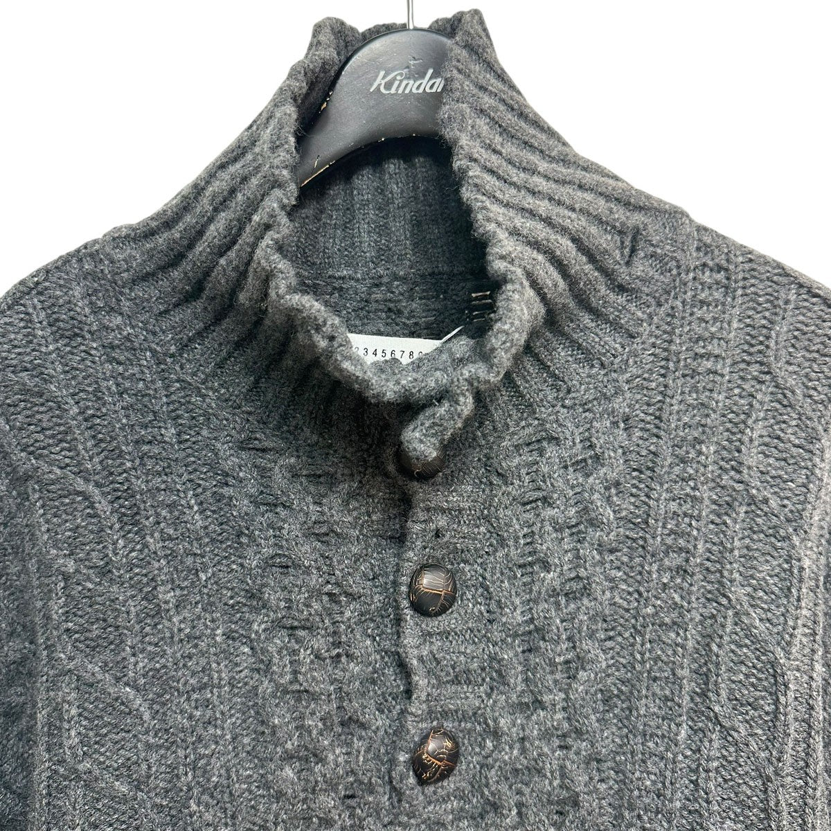 Maison Margiela 18AWデストロイ加工 アラン ケーブル ニット セーターS50GP0108 古着・中古-3枚目のアイテム画像