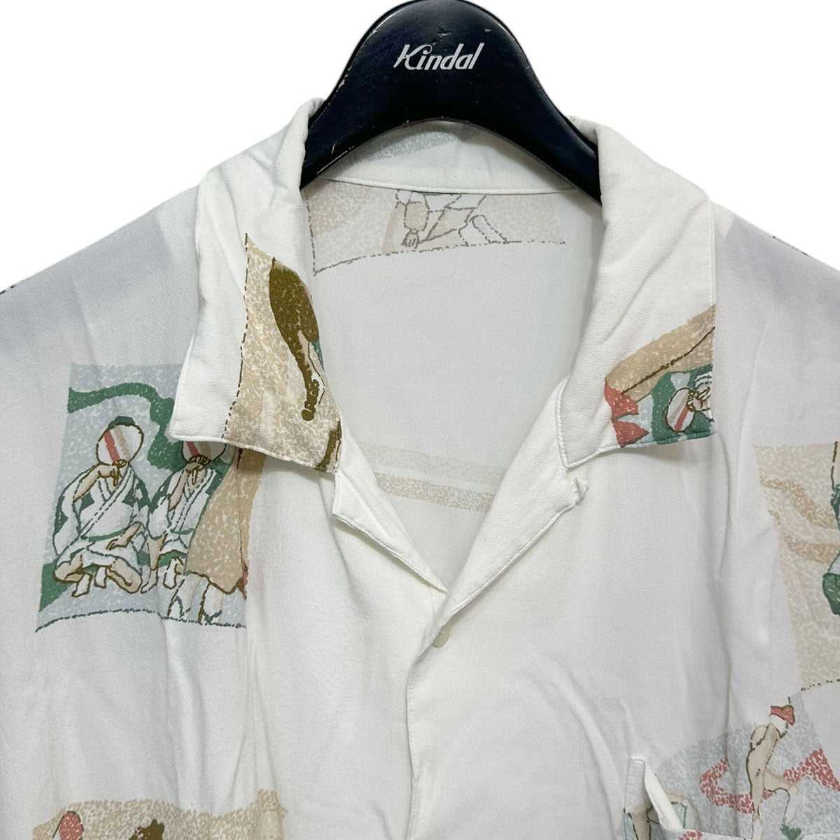 Porter Classic ALOHA SHIRT AWA ODORI with TENUGUI＆UCHIWAアロハシャツ 古着・中古-3枚目のアイテム画像