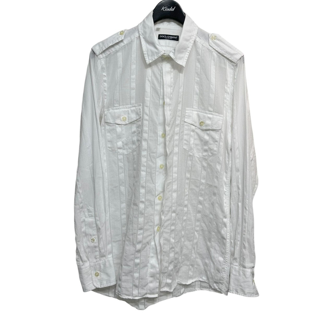 DOLCE ＆ GABBANA レースストライプシャツ 古着・中古-1枚目のアイテム画像