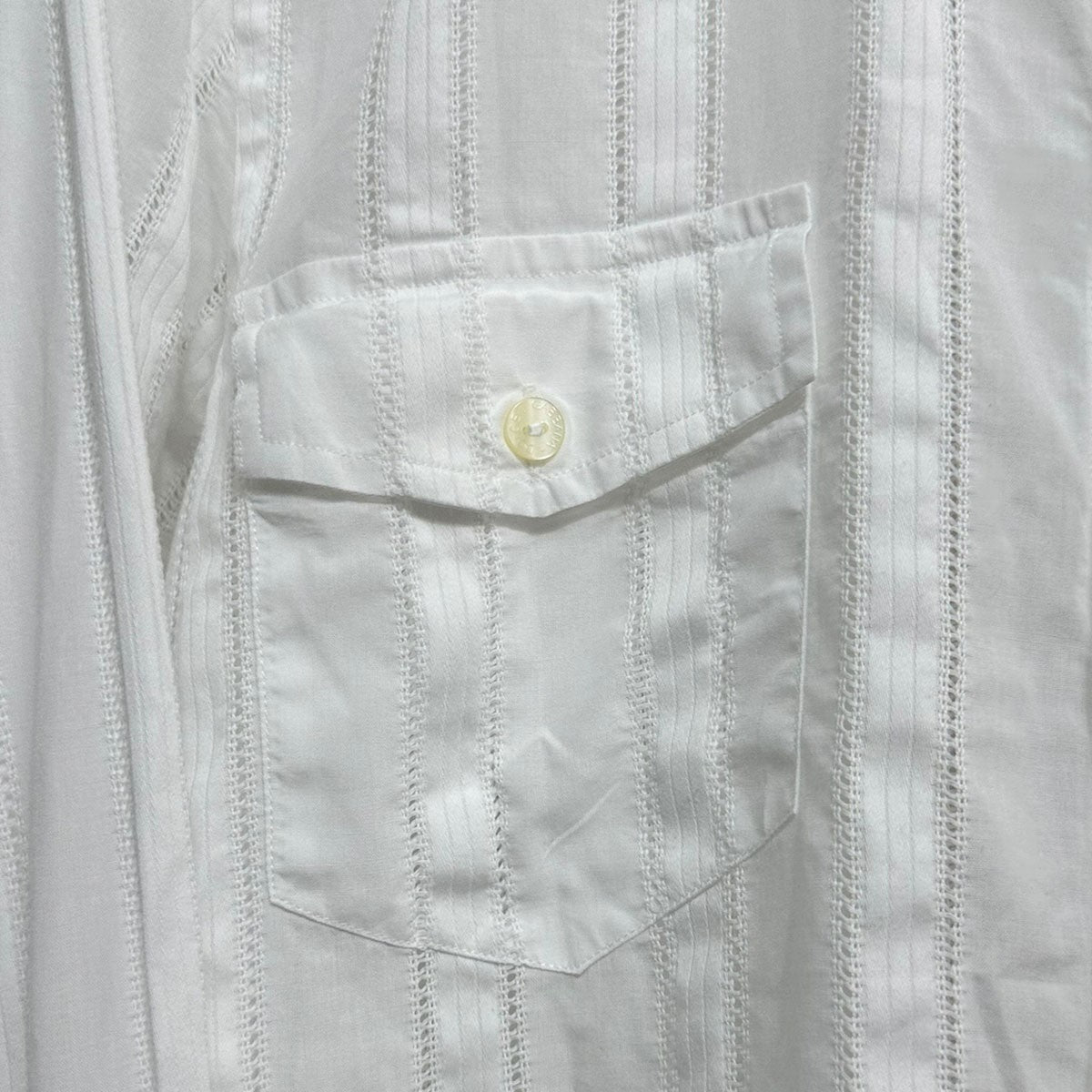 DOLCE ＆ GABBANA レースストライプシャツ 古着・中古-5枚目のアイテム画像