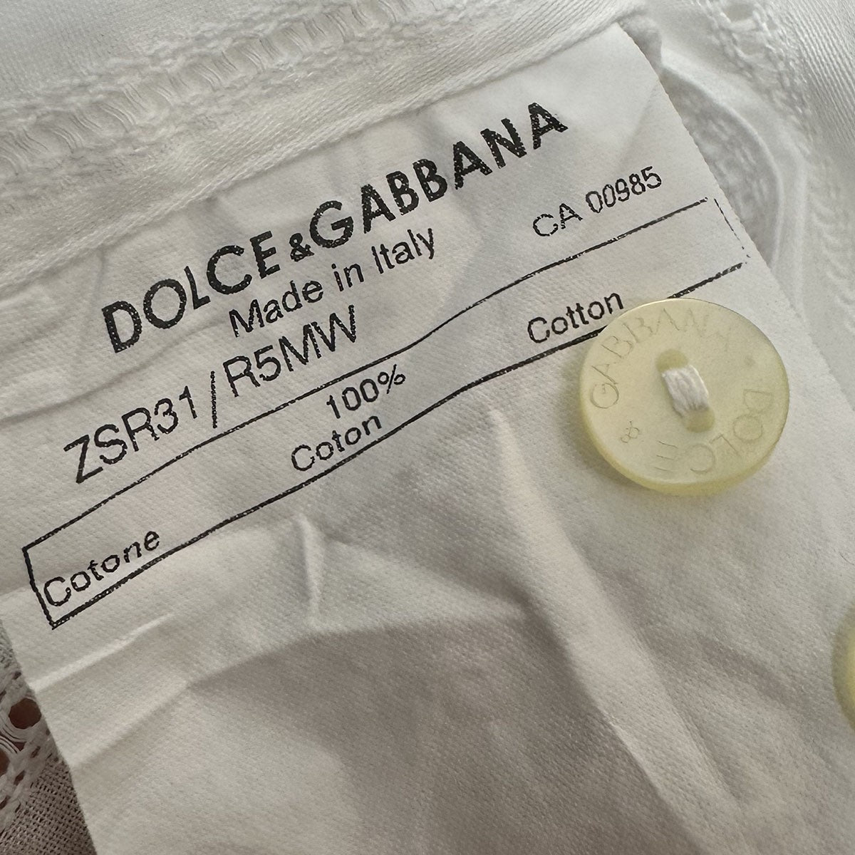 DOLCE ＆ GABBANA レースストライプシャツ 古着・中古-7枚目のアイテム画像