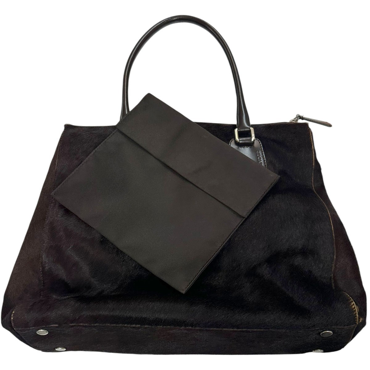 JIL SANDER unborn calf leather bagヴィンテージ ハラコレザーバッグ 古着・中古-3枚目のアイテム画像
