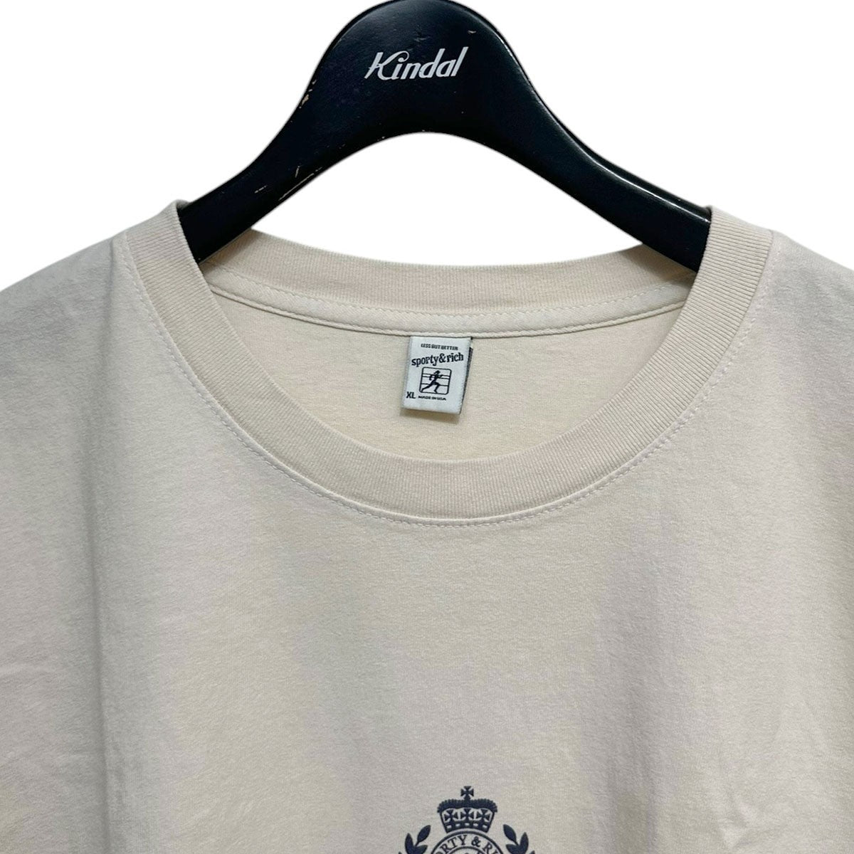 Sporty ＆ Rich H＆W Crest TeeロゴプリントクルーネックTシャツ 古着・中古-3枚目のアイテム画像