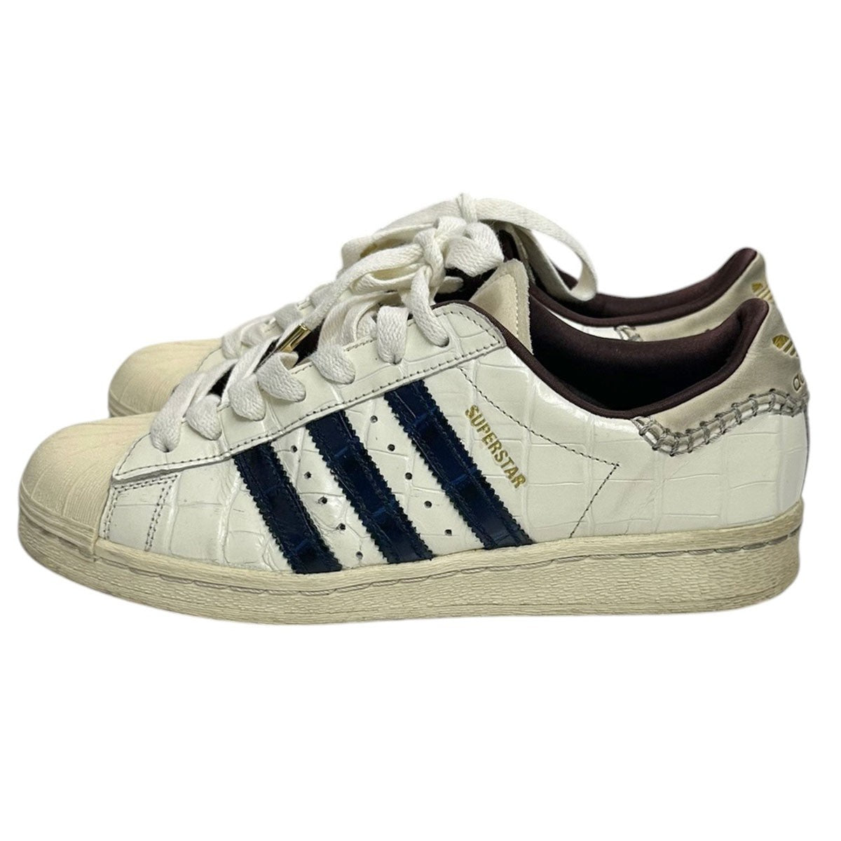 adidas×WALES BONNER superstar Wonder White／Collegiate Navy／Night RedダブルネームスーパースタースニーカーJP7161 古着・中古-3枚目のアイテム画像