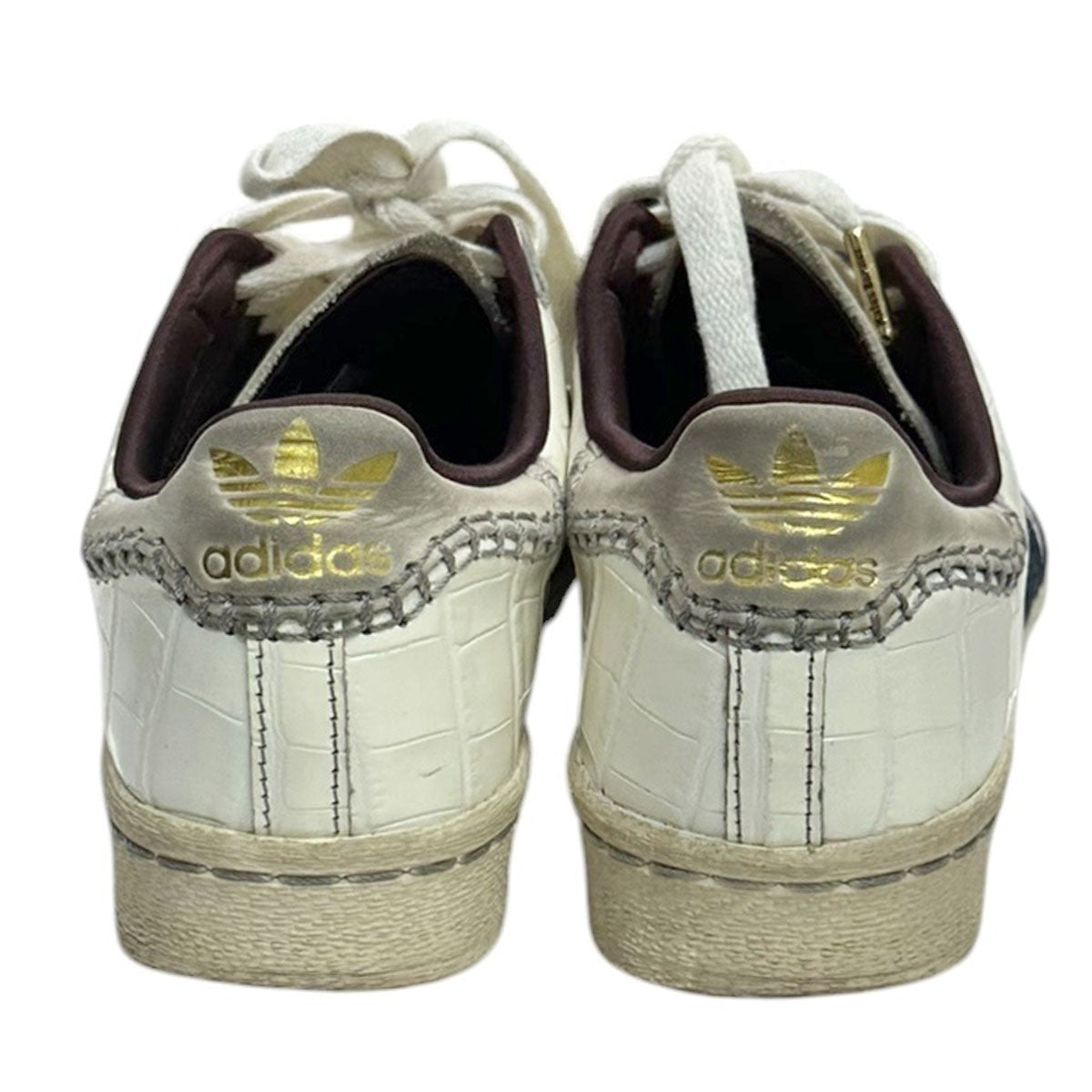 adidas×WALES BONNER superstar Wonder White／Collegiate Navy／Night RedダブルネームスーパースタースニーカーJP7161 古着・中古-4枚目のアイテム画像