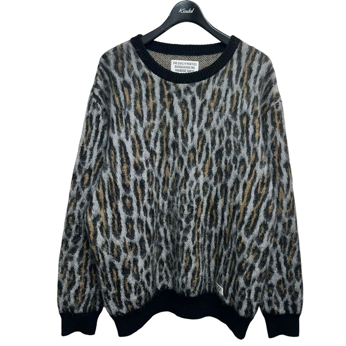 WACKO MARIA LEOPARD MOHAIR KNIT SWEATERレオパードモヘヤニットセーター 古着・中古-1枚目のアイテム画像