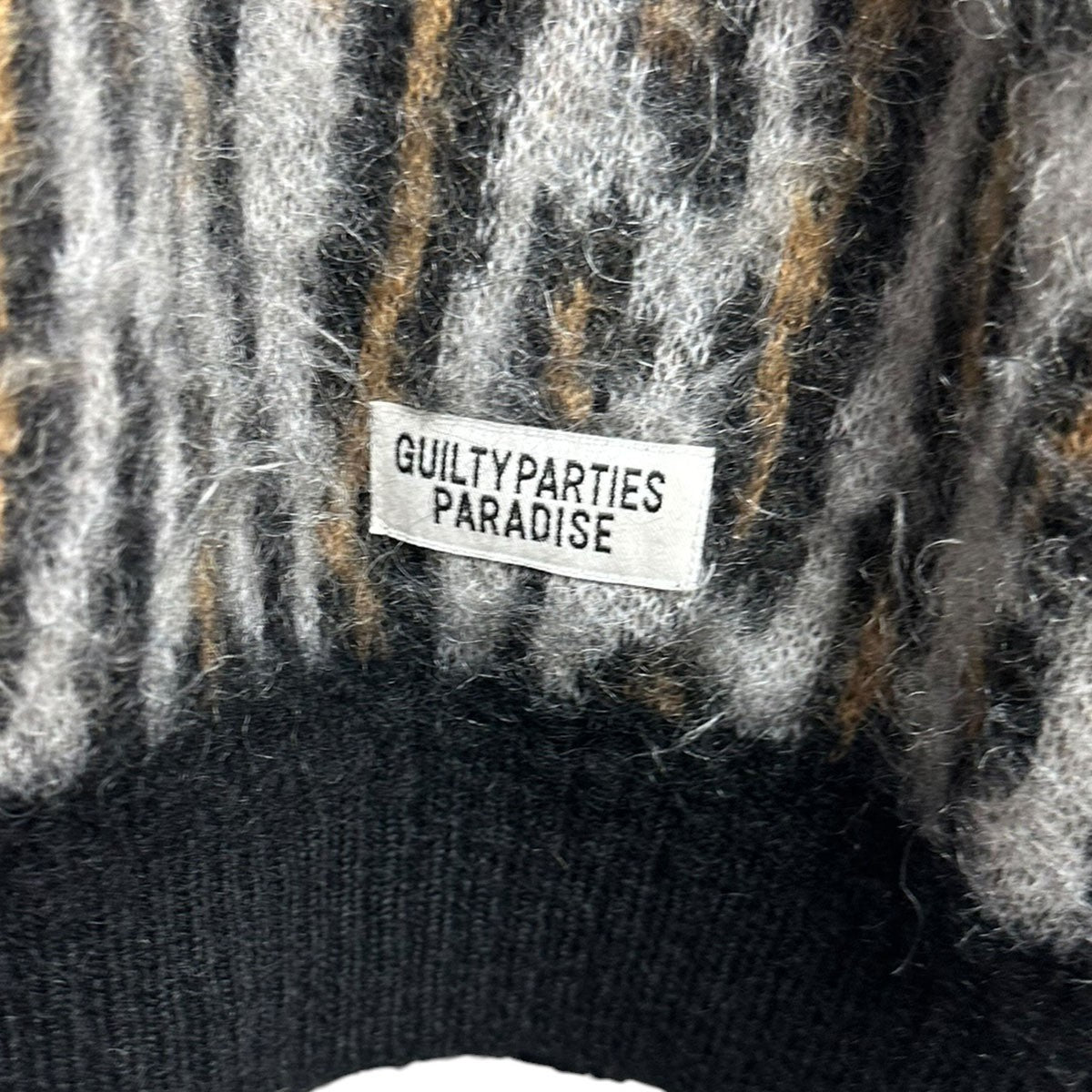 WACKO MARIA LEOPARD MOHAIR KNIT SWEATERレオパードモヘヤニットセーター 古着・中古-4枚目のアイテム画像