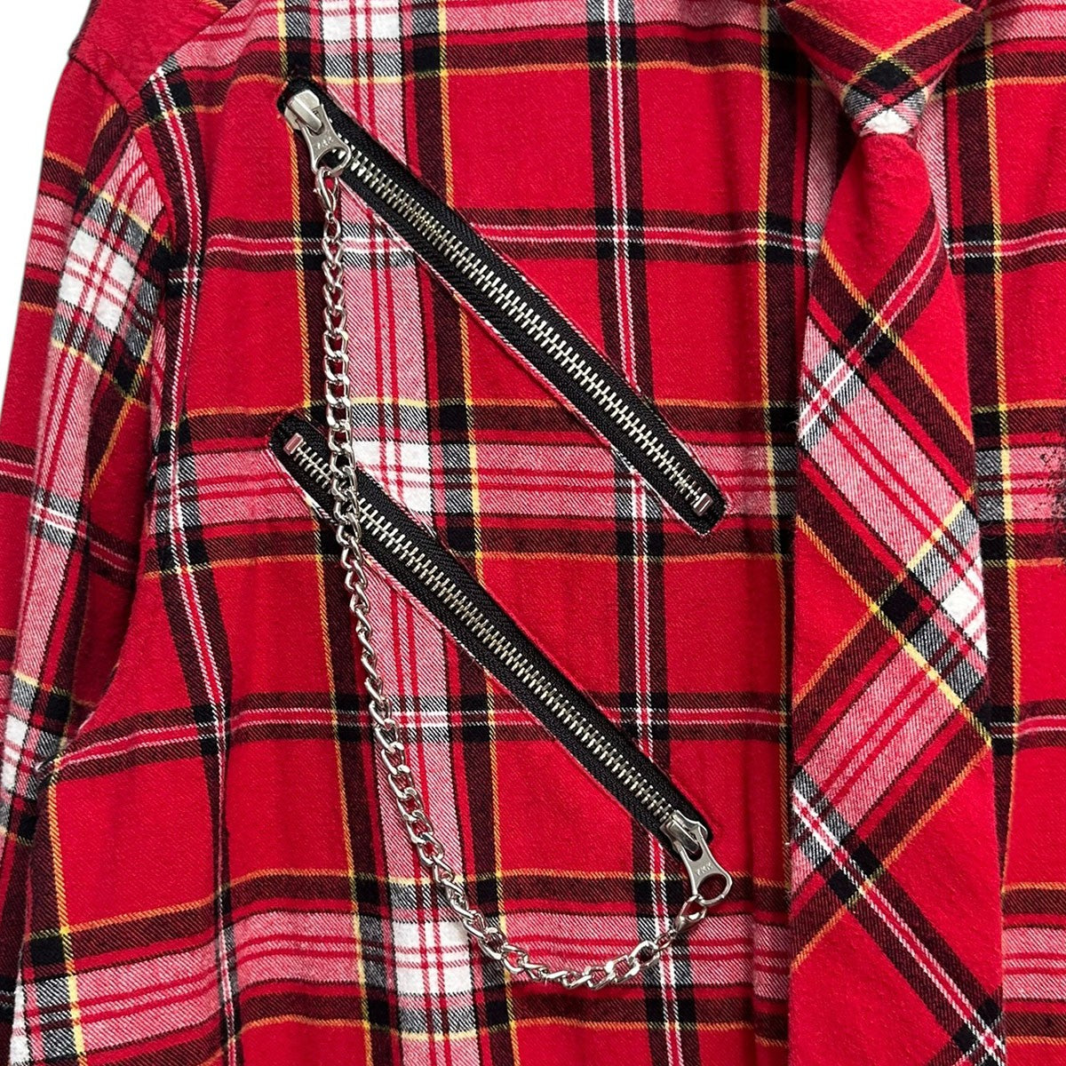 TRAVAS TOKYO REVENGE PUNKS Necktie shirtsネクタイ付きチェックシャツTR23-G02 古着・中古-5枚目のアイテム画像