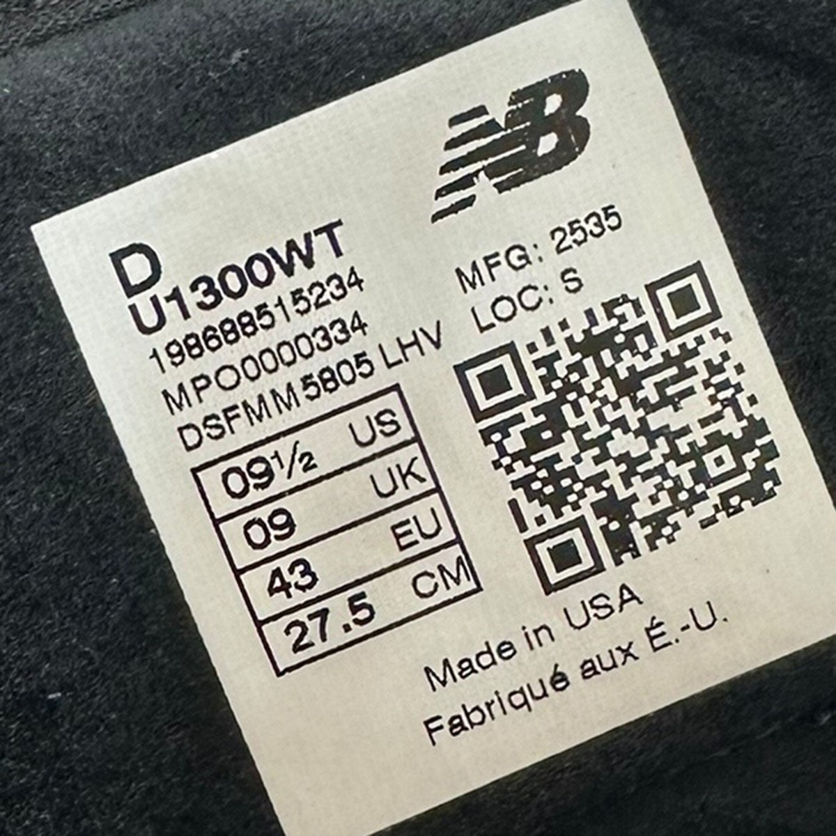 NEW BALANCE×WTAPS U1300WTダブルネームスニーカー 古着・中古-6枚目のアイテム画像