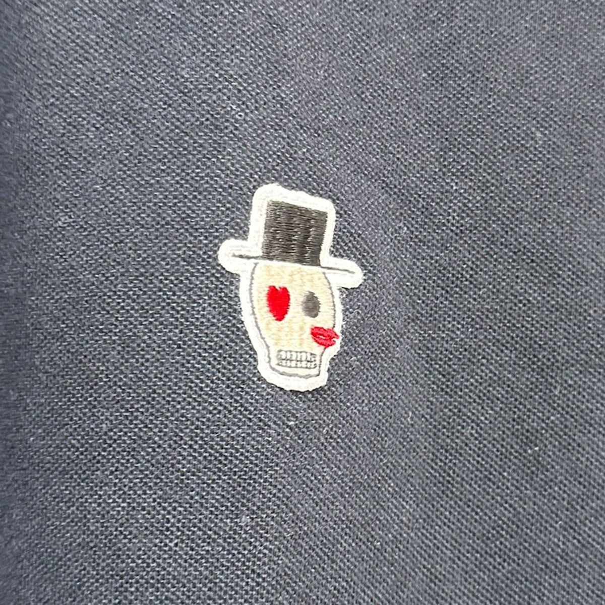 スカルワンポイントポロシャツ