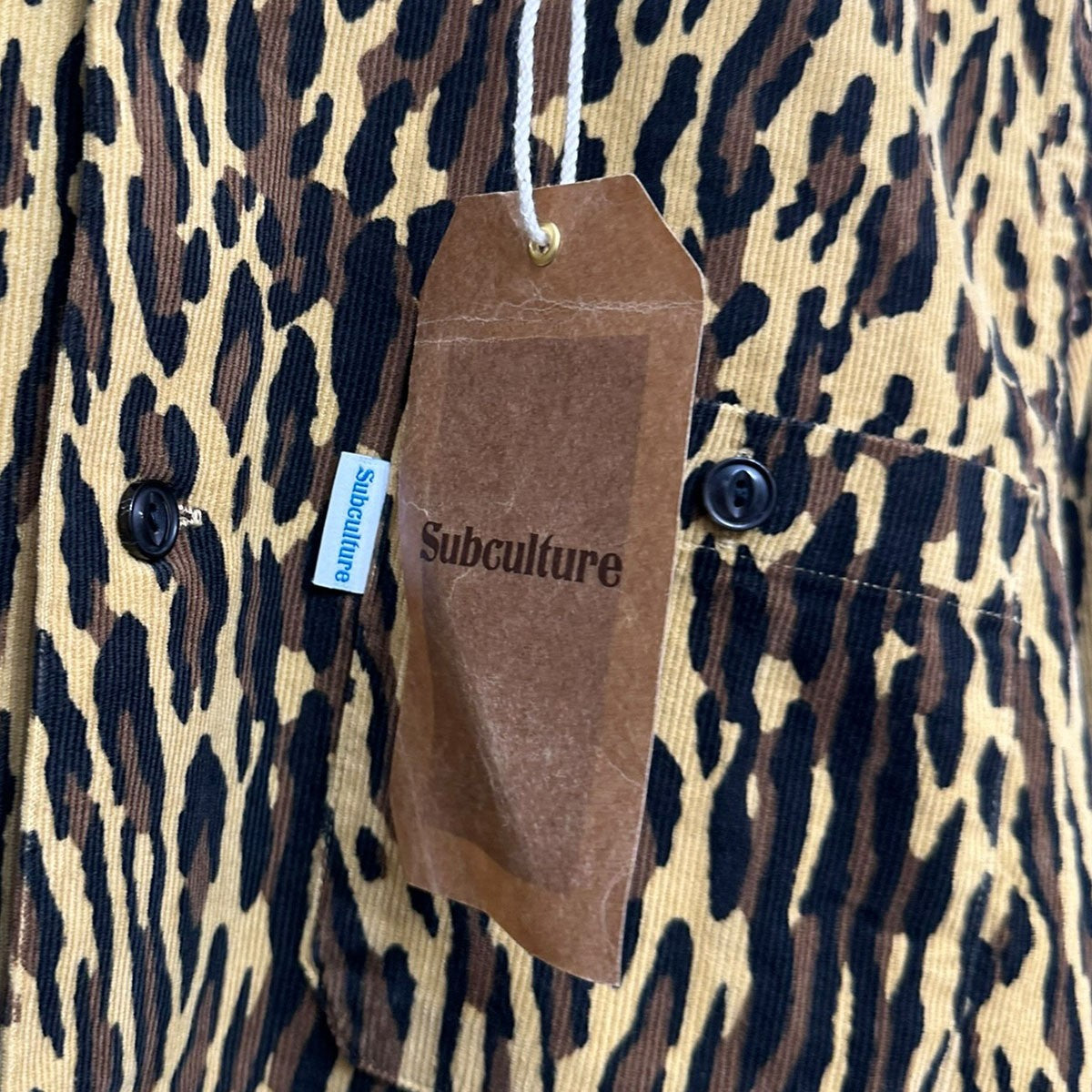 Subculture 26SSLEOPARD CORDUROY SHIRTレオパードコーデュロイシャツSCTP-S2606 古着・中古-4枚目のアイテム画像