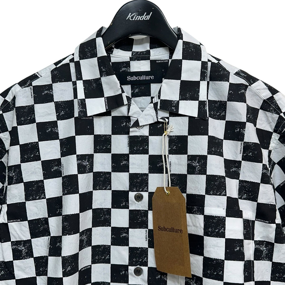 Subculture Rayon ShirtブロックチェックオープンカラーレーヨンシャツSCSH-S2408 古着・中古-3枚目のアイテム画像